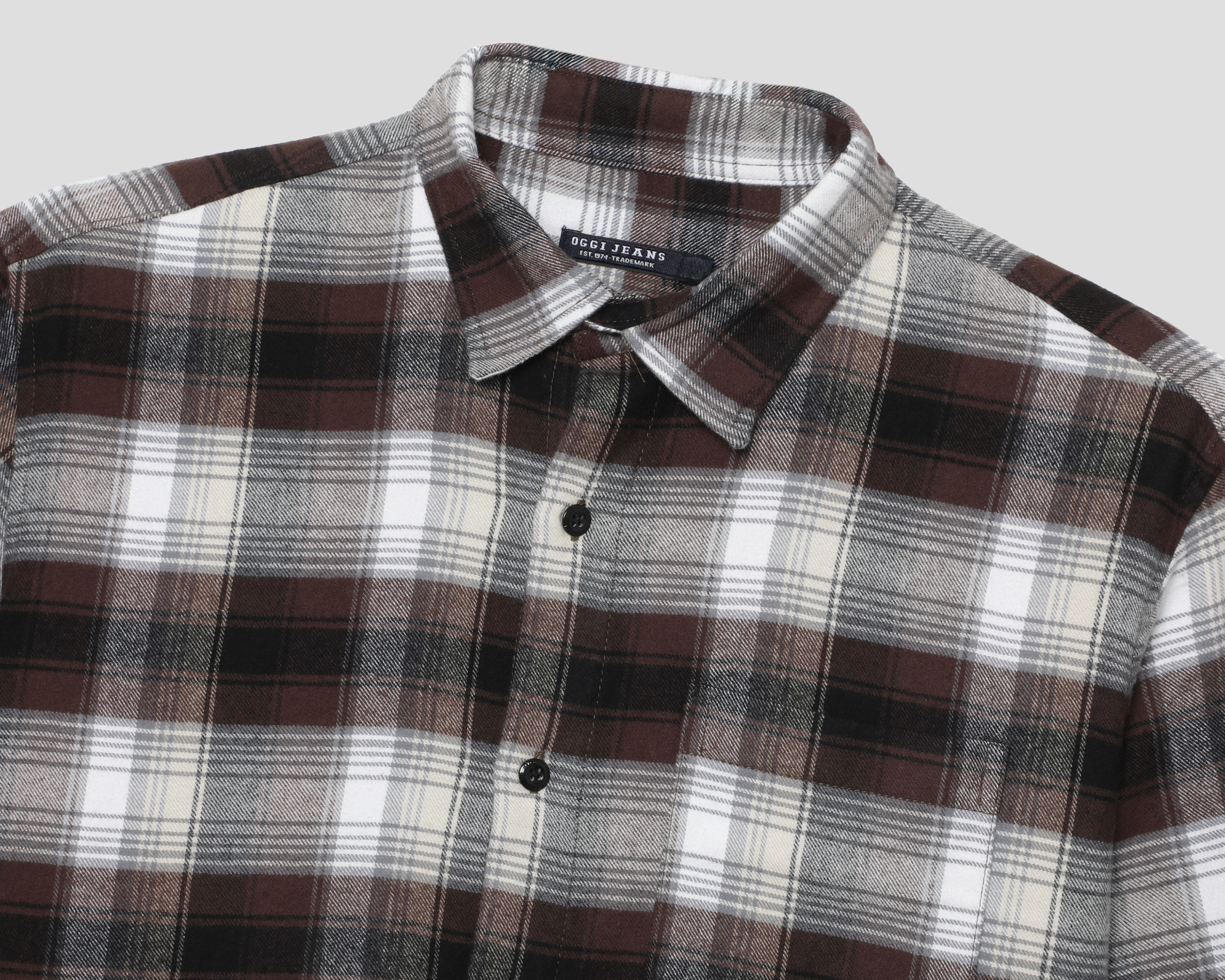 Foto 3 | Foto 3 | Camisa Casual de Algodón Oggi Regular Fit a Cuadros para Hombre