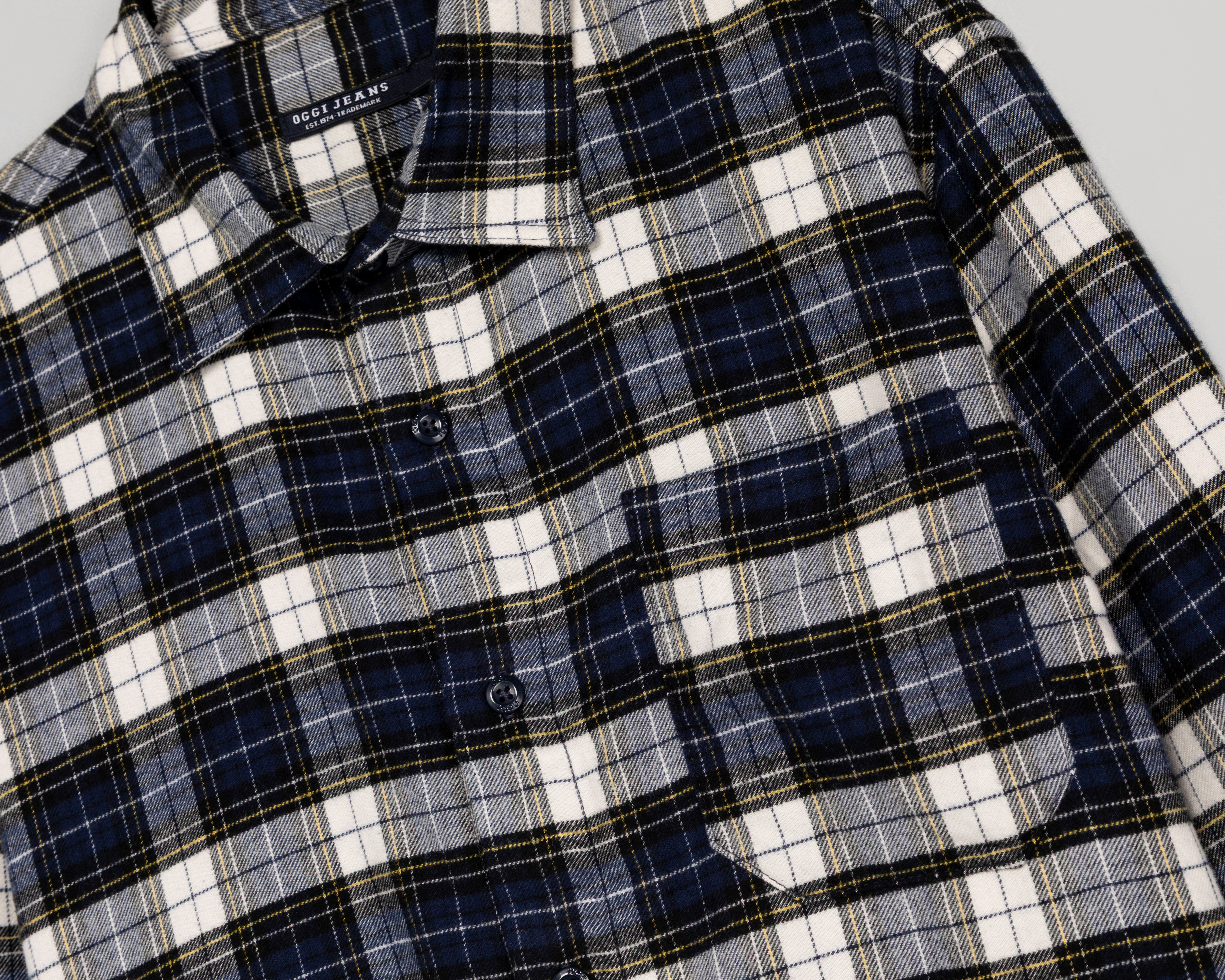 Foto 3 | Foto 3 | Camisa Casual de Algodón Oggi Regular a Cuadros para Hombre