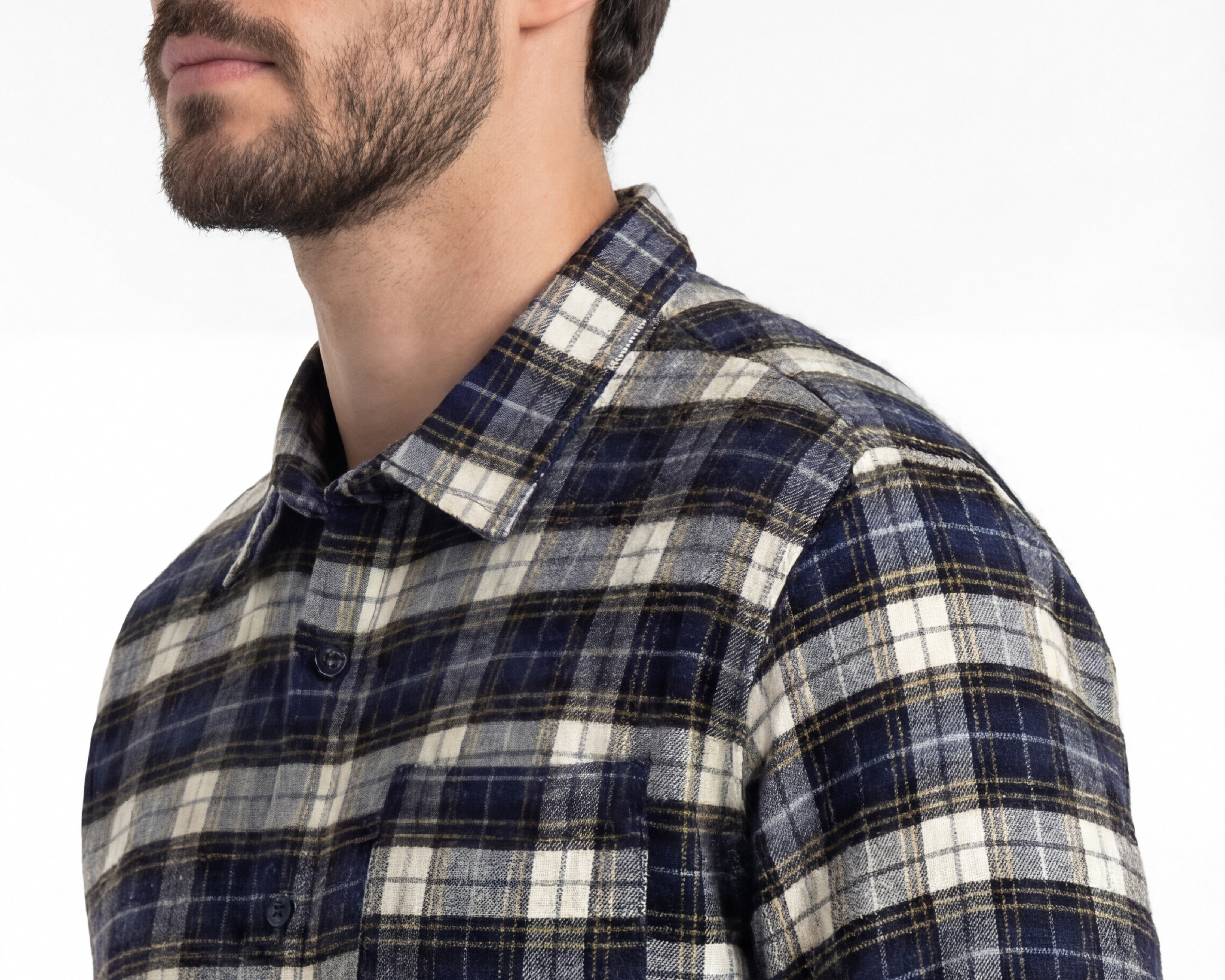 Foto 4 | Foto 4 | Camisa Casual de Algodón Oggi Regular a Cuadros para Hombre