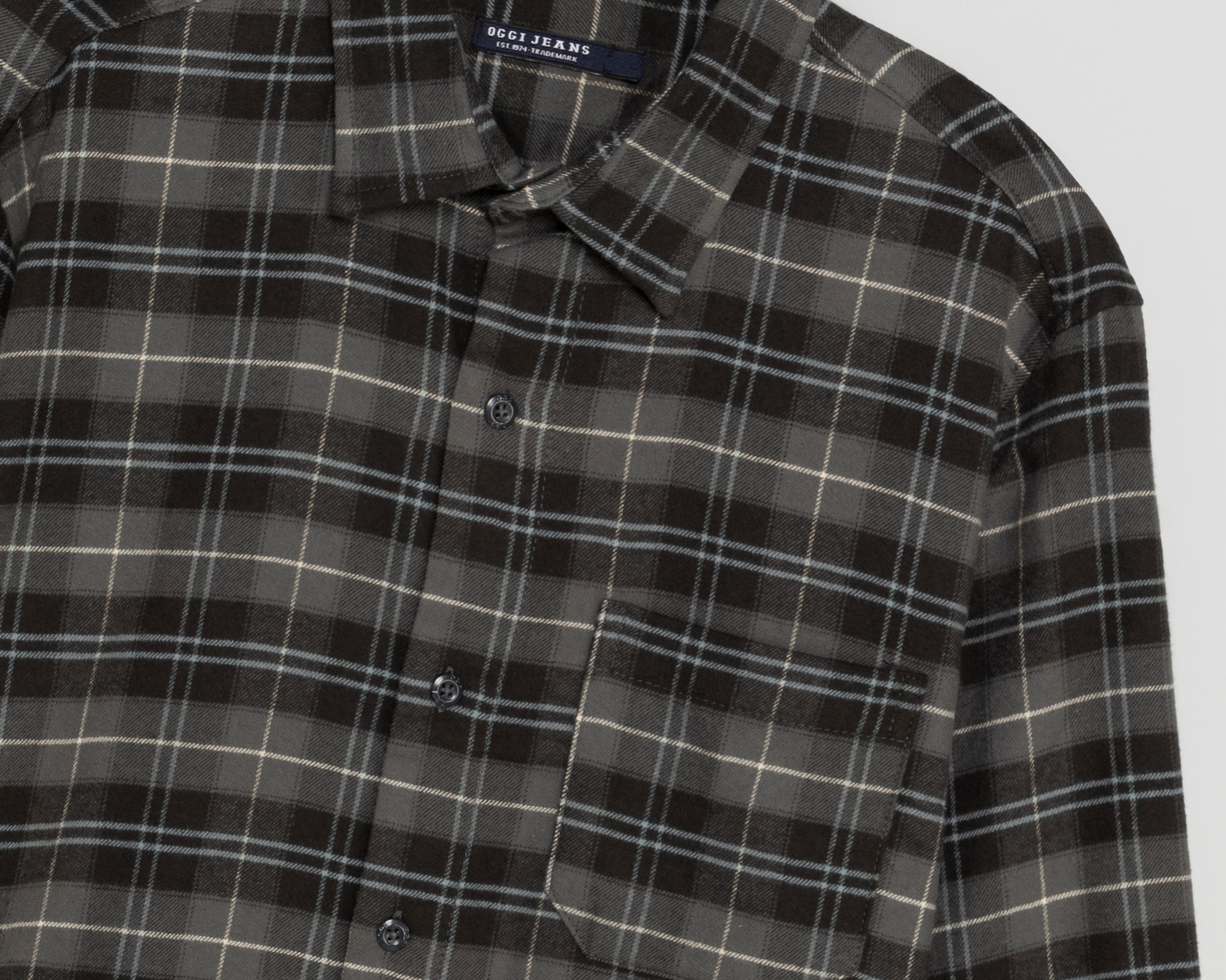 Foto 4 pulgar | Foto 3 | Camisa Casual de Algodón Oggi Regular a Cuadros para Hombre