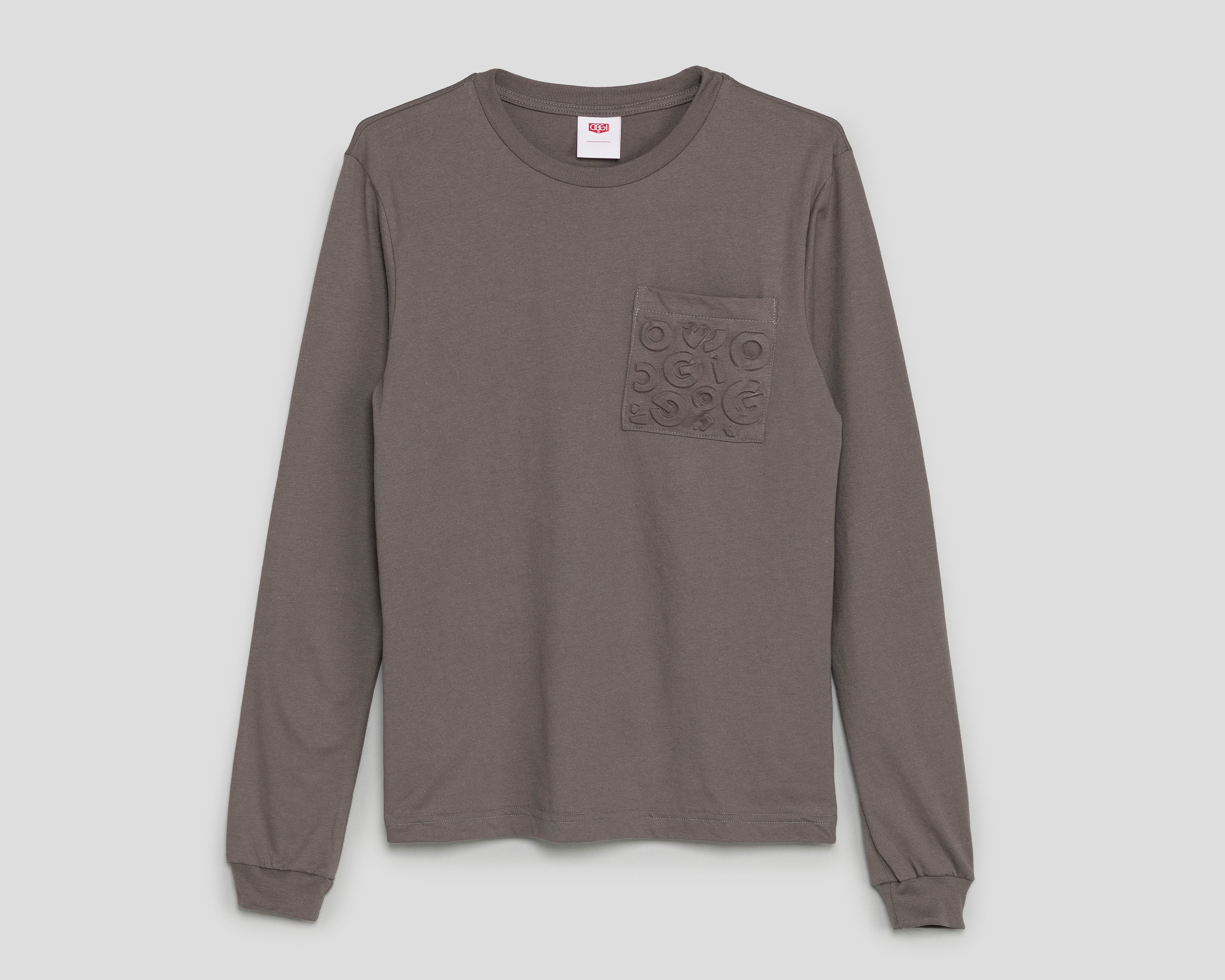 Foto 1 | Foto 1 | Playera Manga Larga de Cuello Redondo Gris Oggi para Hombre