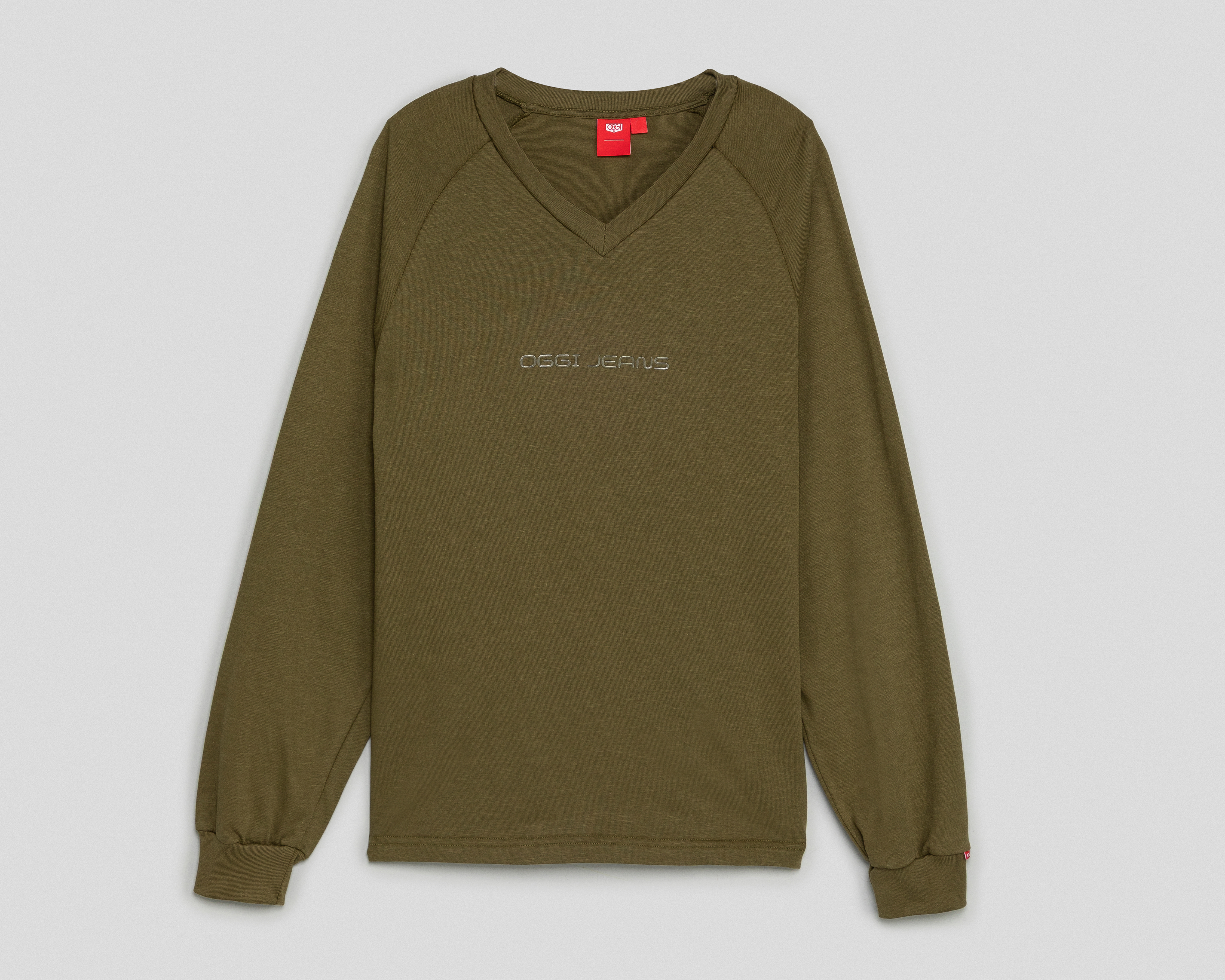 Playera Manga Larga Verde Oggi para Hombre