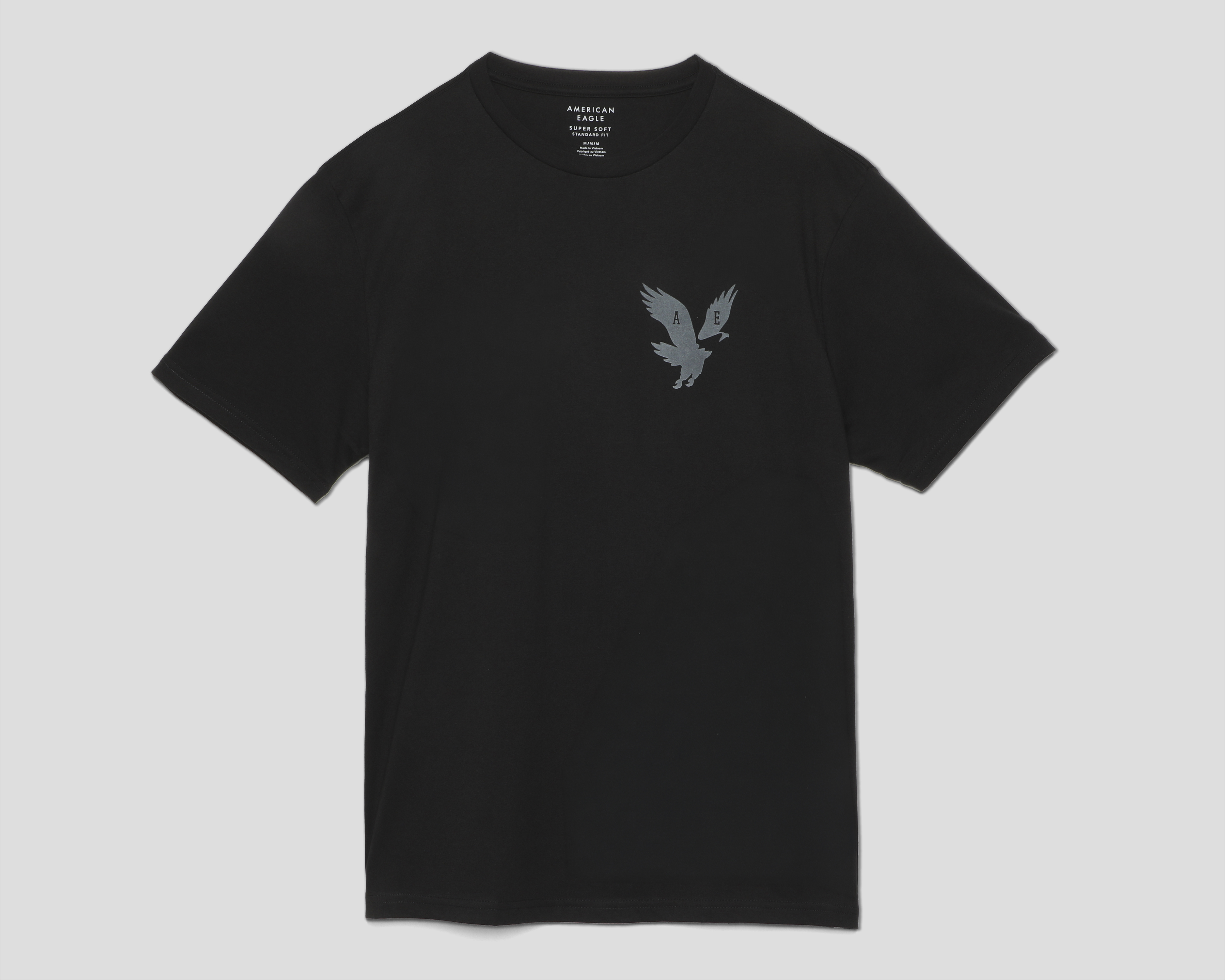 Playera de Cuello Redondo Negra American Eagle para Hombre