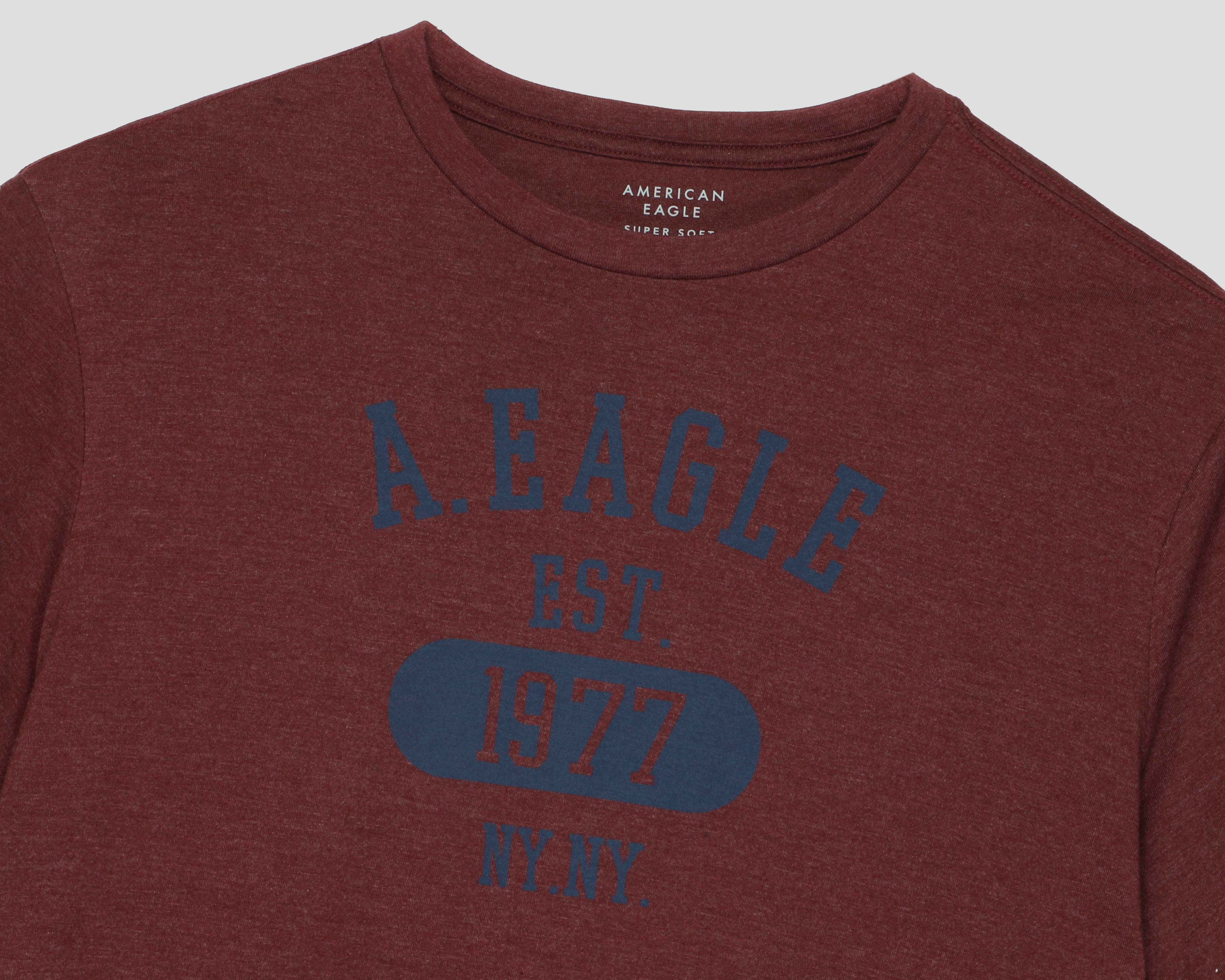 Foto 3 | Foto 3 | Playera de Cuello Redondo Vino American Eagle para Hombre