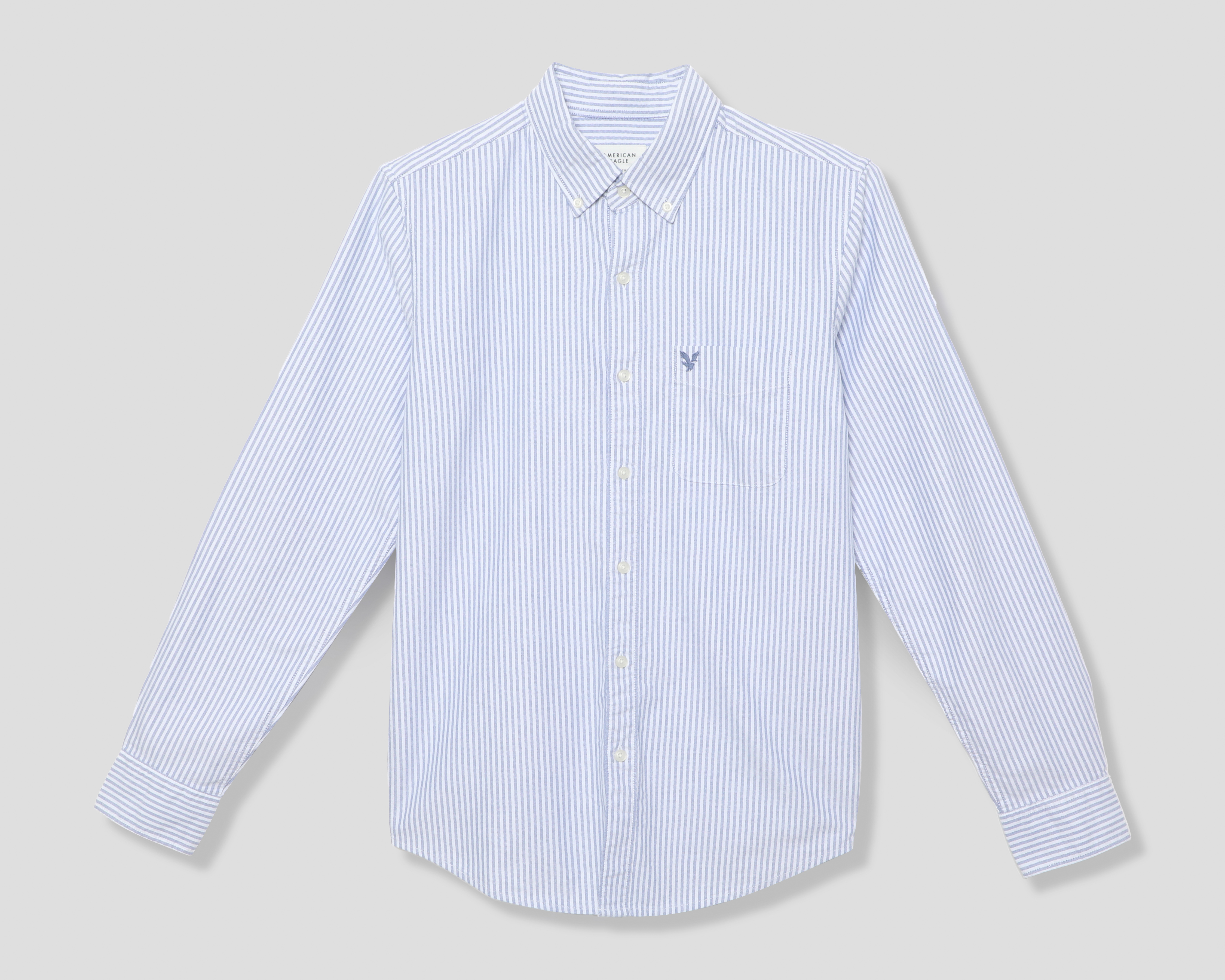 Foto 1 | Foto 1 | Camisa Casual American Eagle Slim Fit a Rayas para Hombre