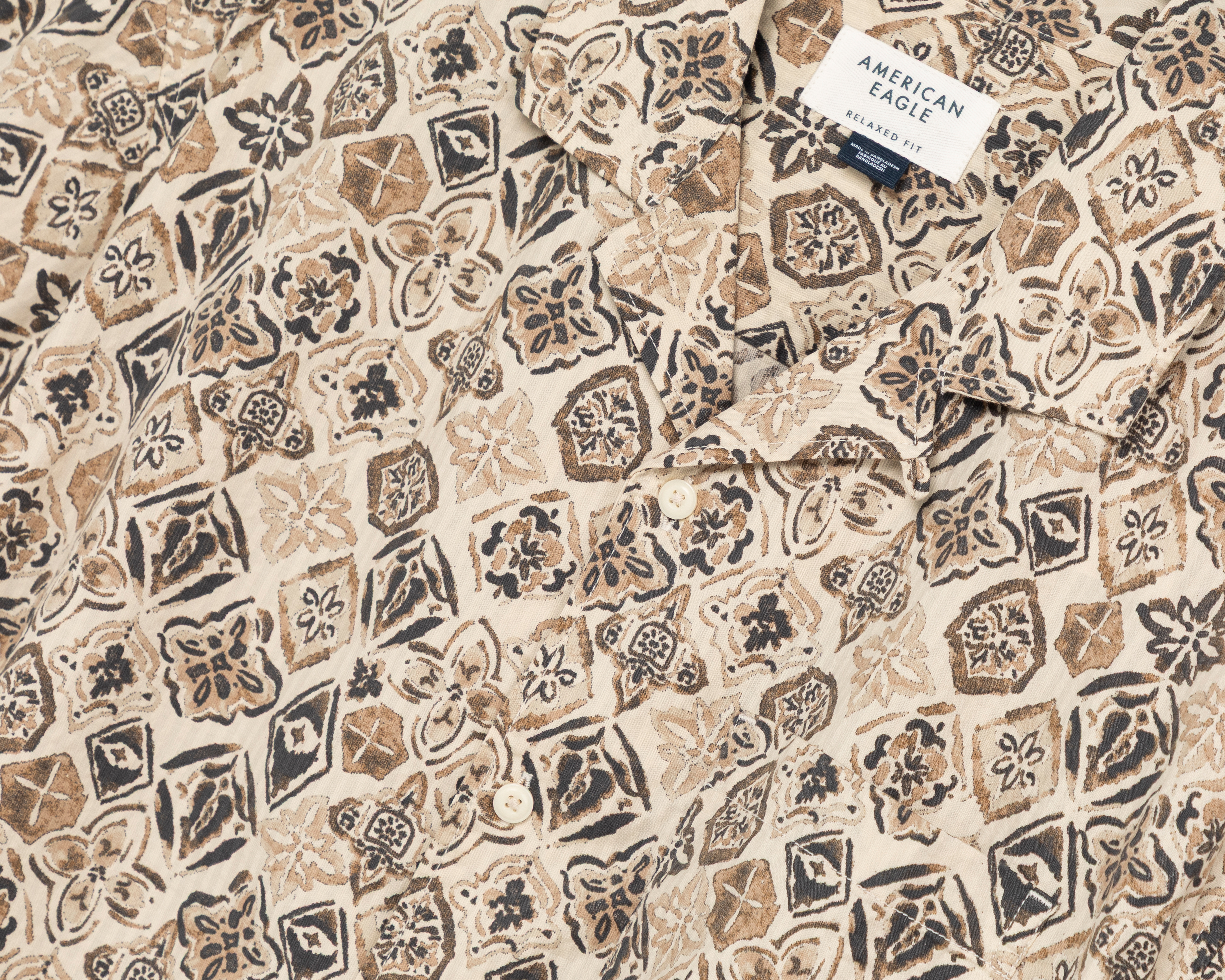 Foto 3 | Foto 3 | Camisa Casual American Eagle Relaxed Fit Estampada para Hombre