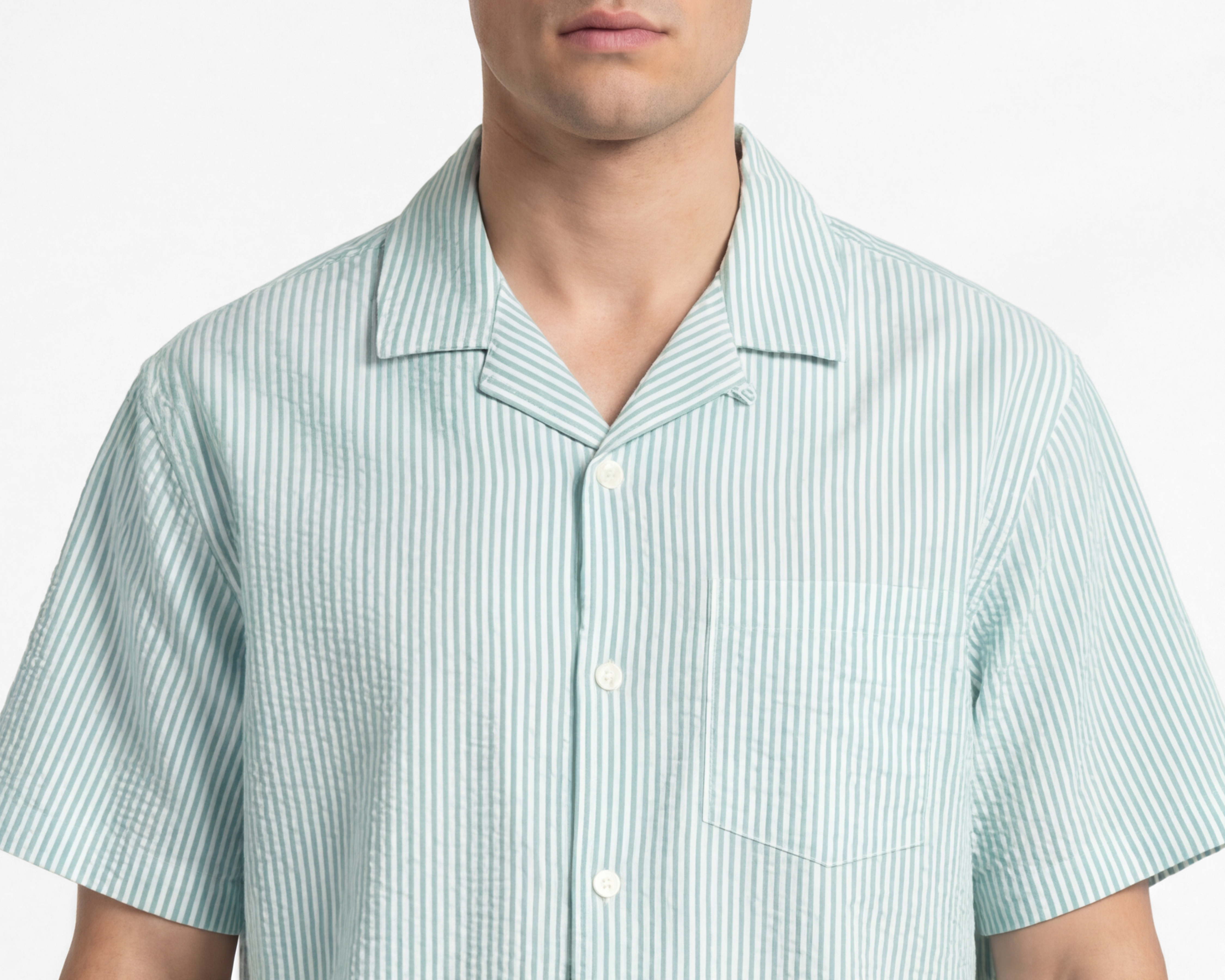 Foto 5 pulgar | Foto 4 | Camisa Casual American Eagle Oversize a Rayas para Hombre