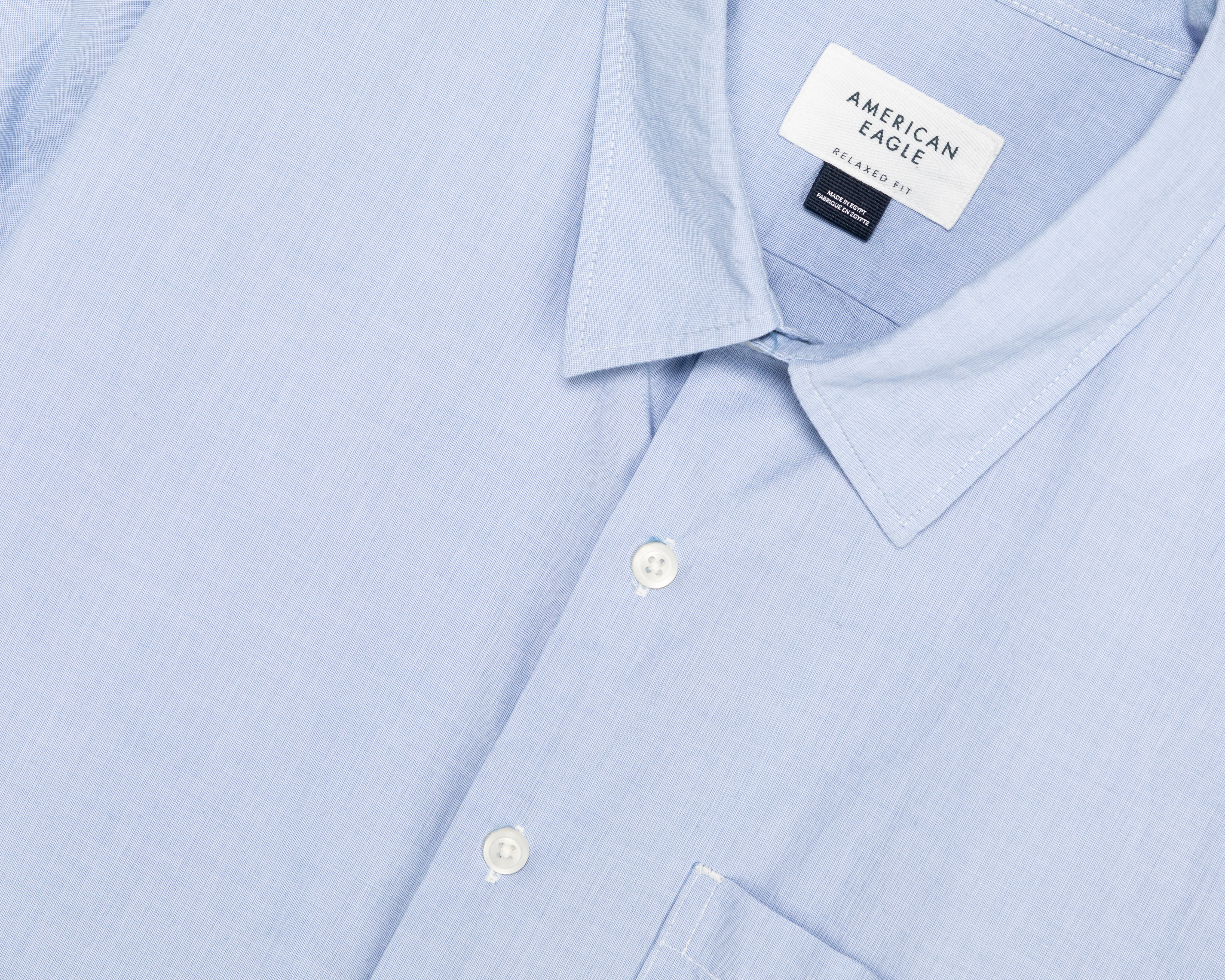 Foto 4 pulgar | Foto 3 | Camisa de Algodón American Eagle Oversize Azul para Hombre