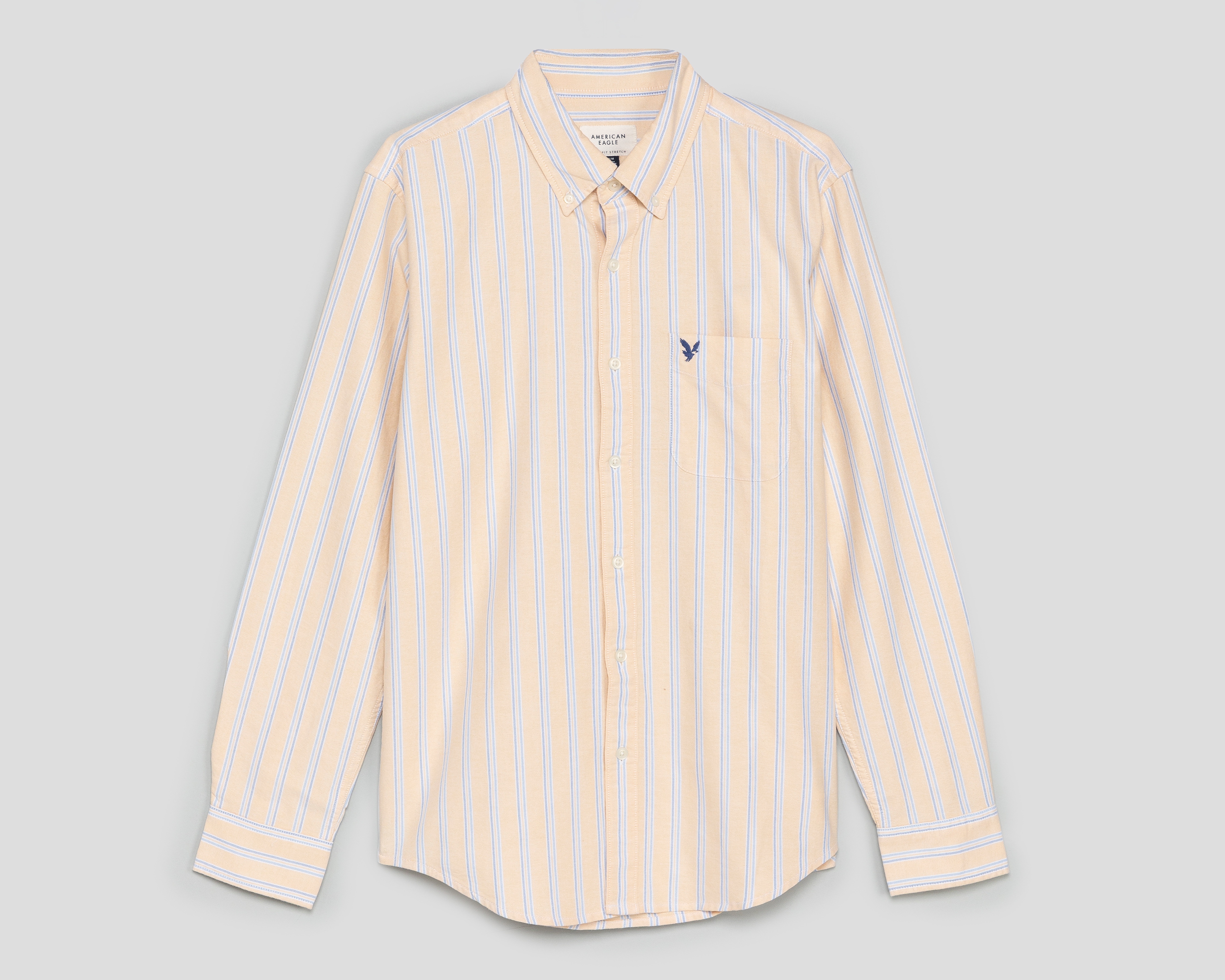 Camisa Casual American Eagle Slim Fit a Rayas para Hombre