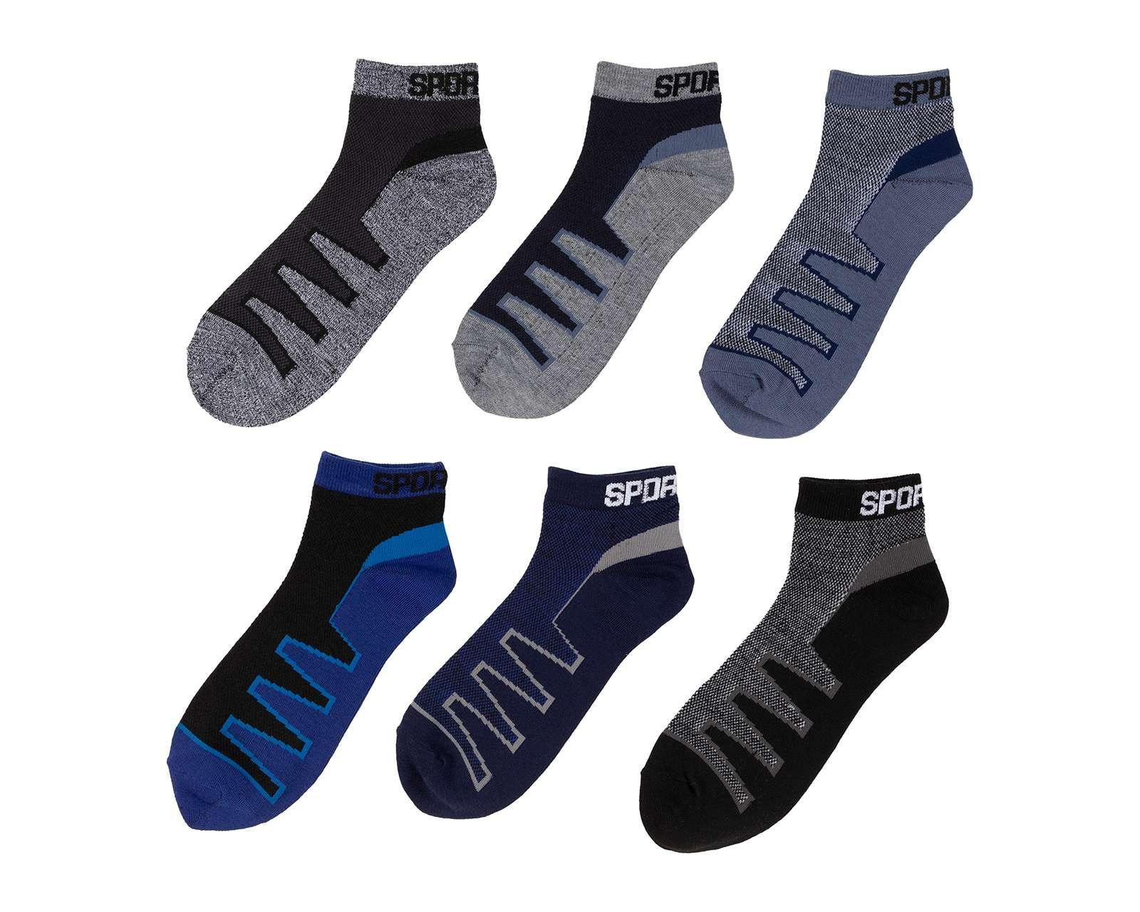 Calcetas Deportivas Tines Sportline para Hombre 6 Pares