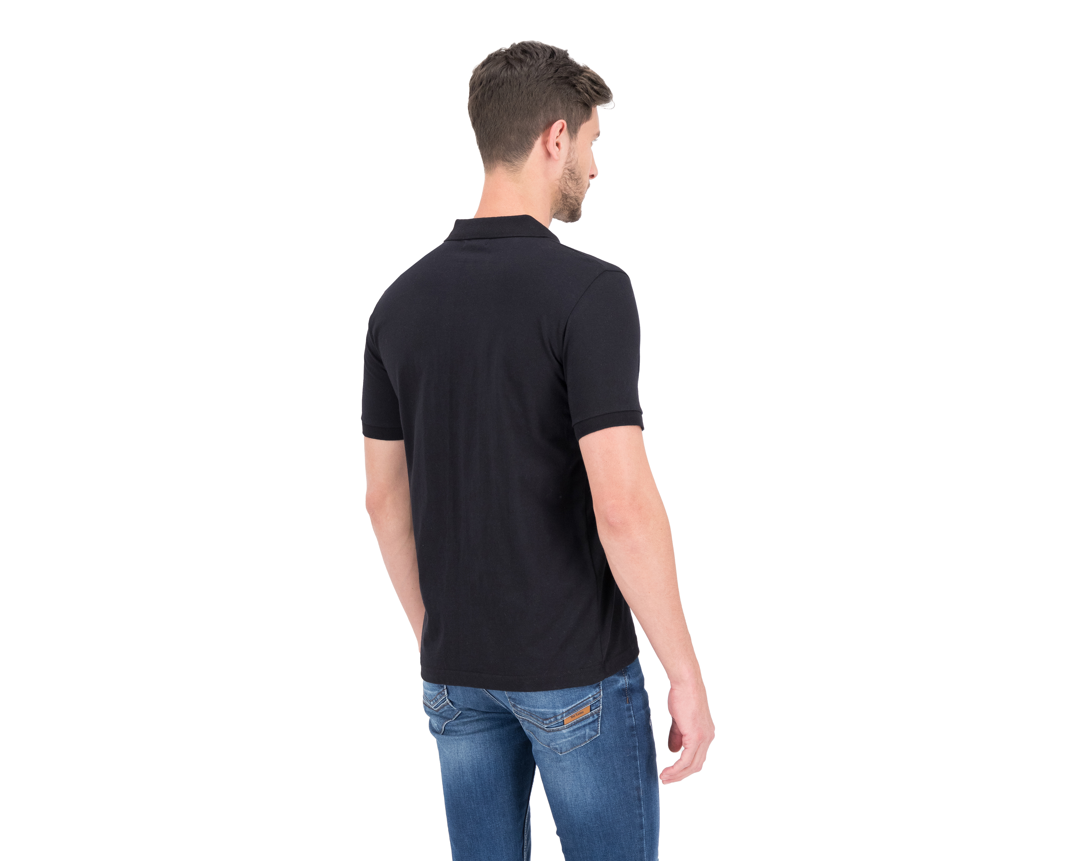 Foto 3 pulgar | Foto 2 | Playera Polo Lucky Star Negro para Hombre