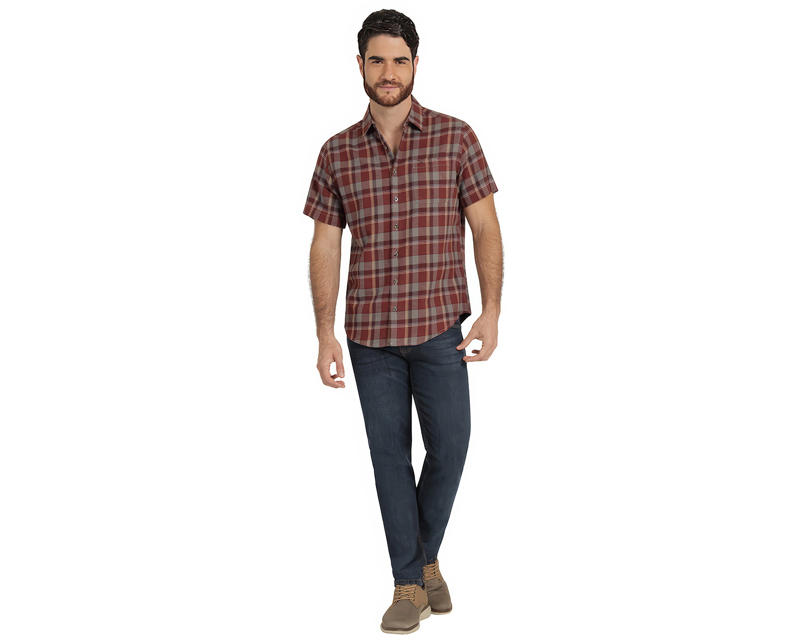 Foto 2 | Foto 2 | Camisa Casual de Algodón Lee Slim Fit a Cuadros para Hombre