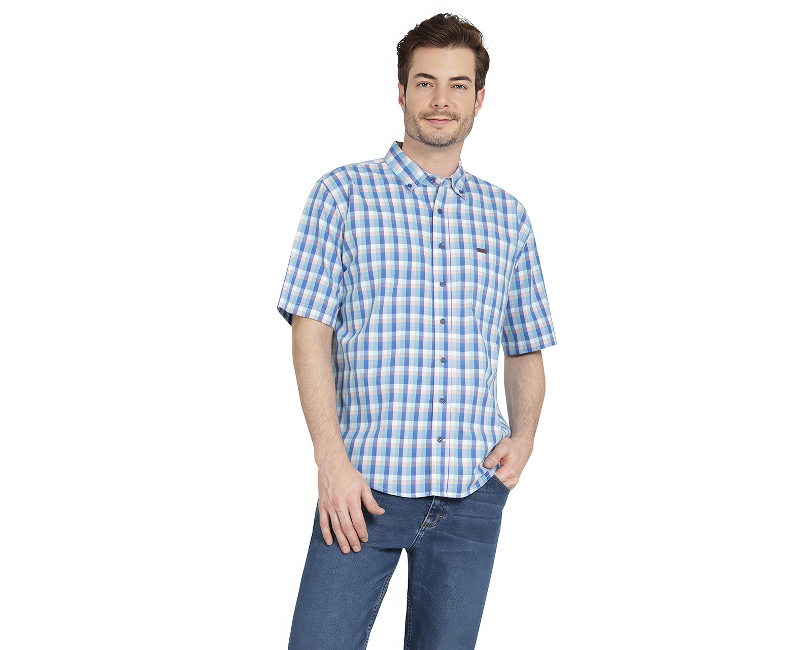 Foto 1 | Foto 1 | Camisa Casual de Algodón Lee Regular Cuadrada para Hombre