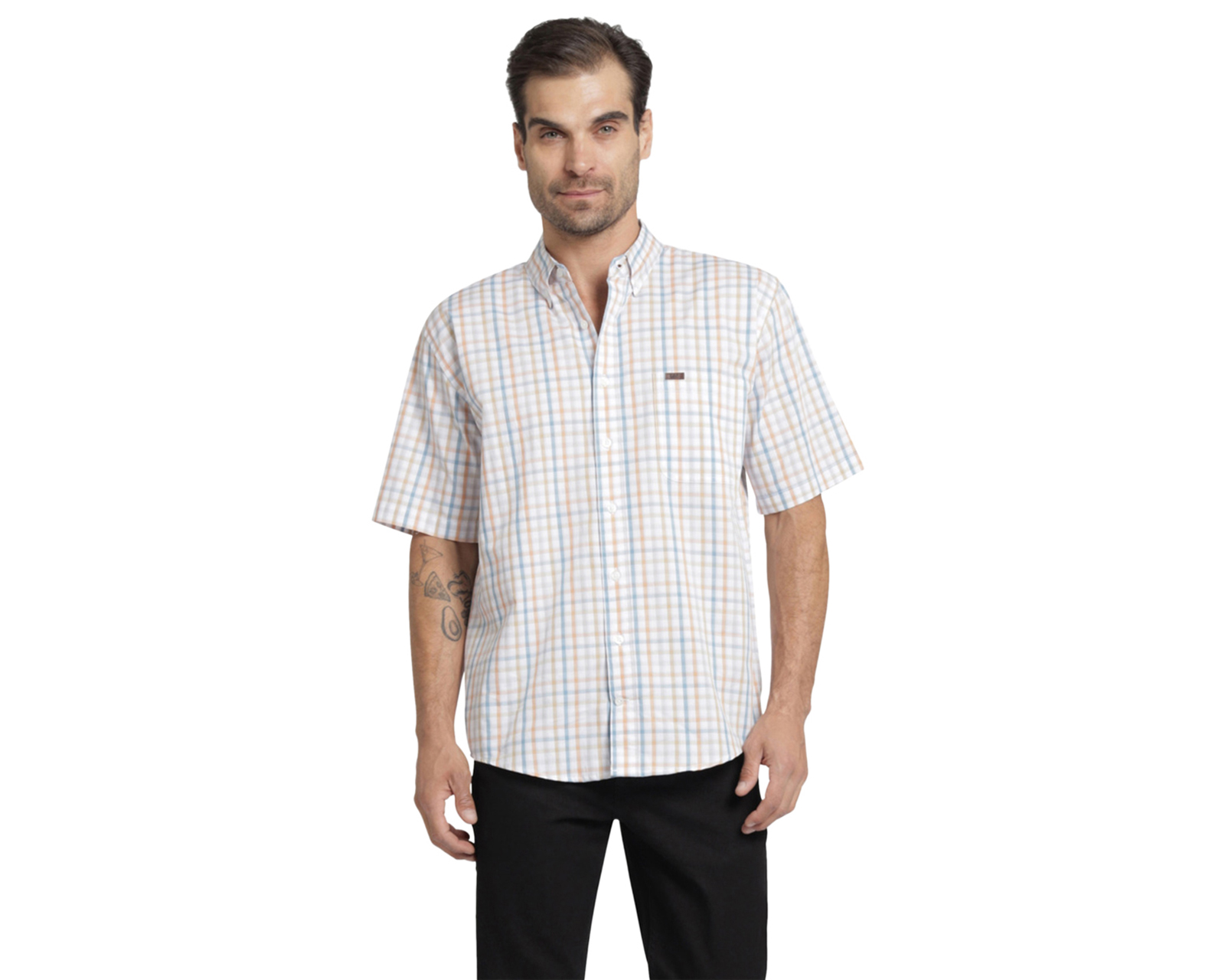 Camisa Casual de Algodón Lee Classic Fit a Cuadros para Hombre