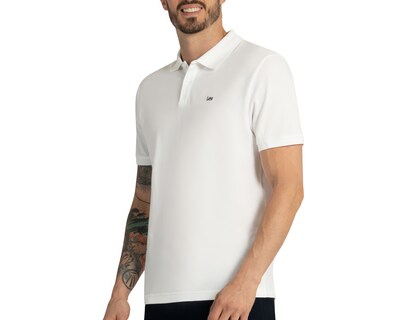 Foto 4 | Foto 4 | Playera Polo Lee Blanca para Hombre