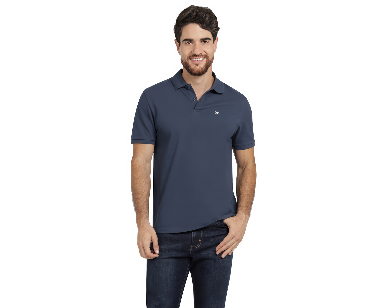 Foto 1 | Foto 1 | Playera Polo Lee Azul Marino para Hombre