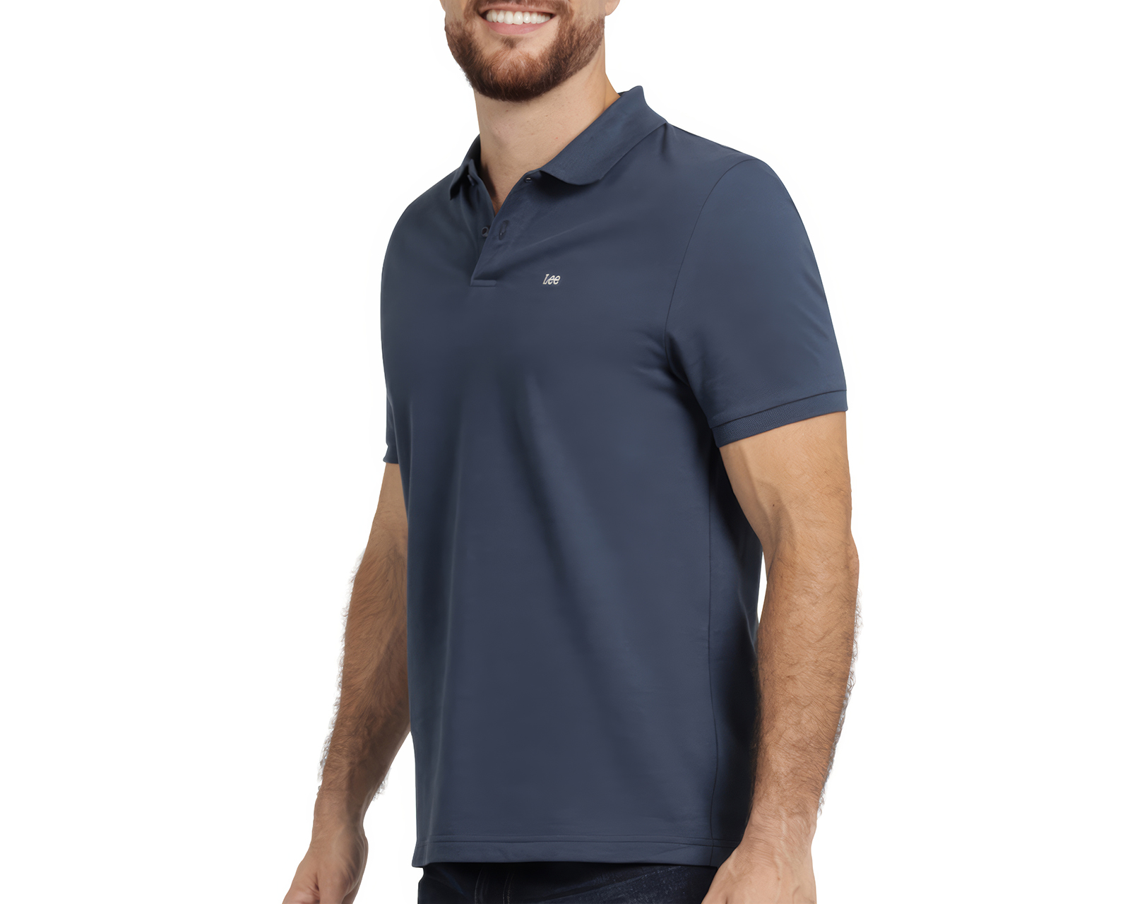 Foto 5 pulgar | Foto 4 | Playera Polo Lee Azul Marino para Hombre