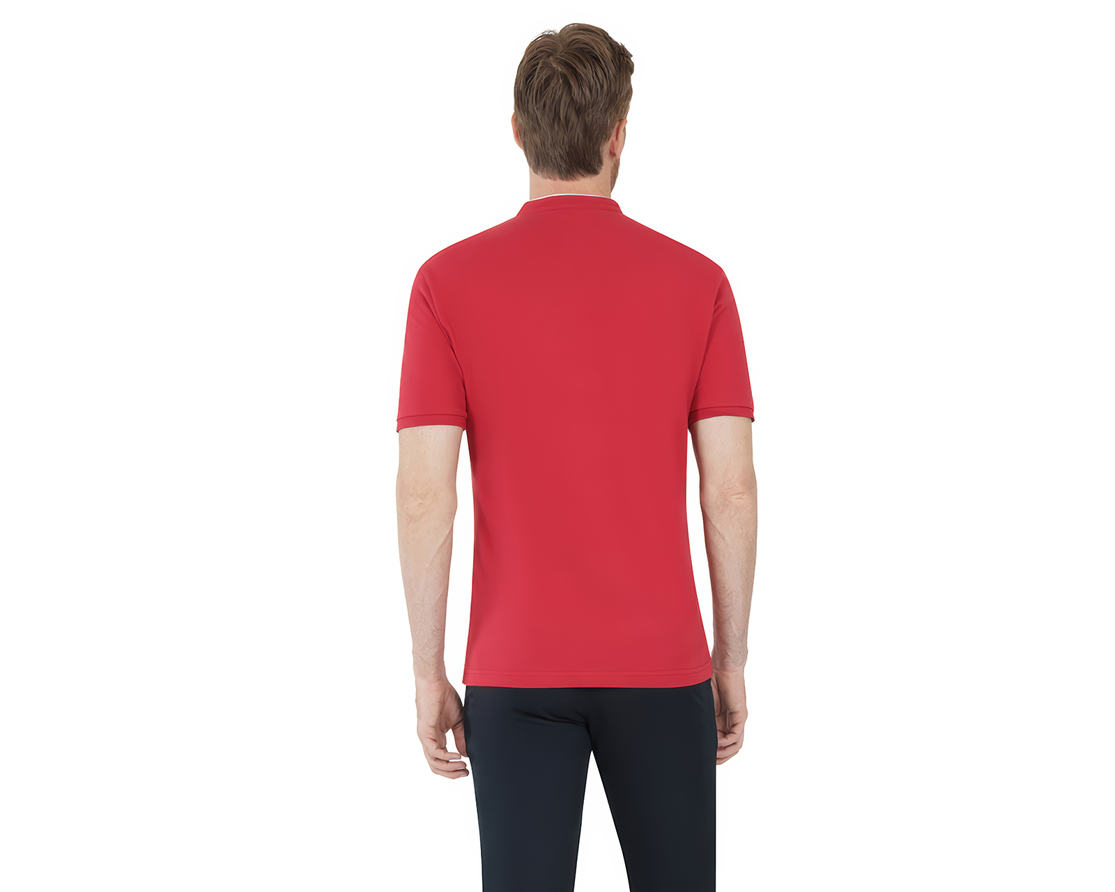 Foto 4 pulgar | Foto 3 | Playera Polo Lee Cuello Mao Roja para Hombre