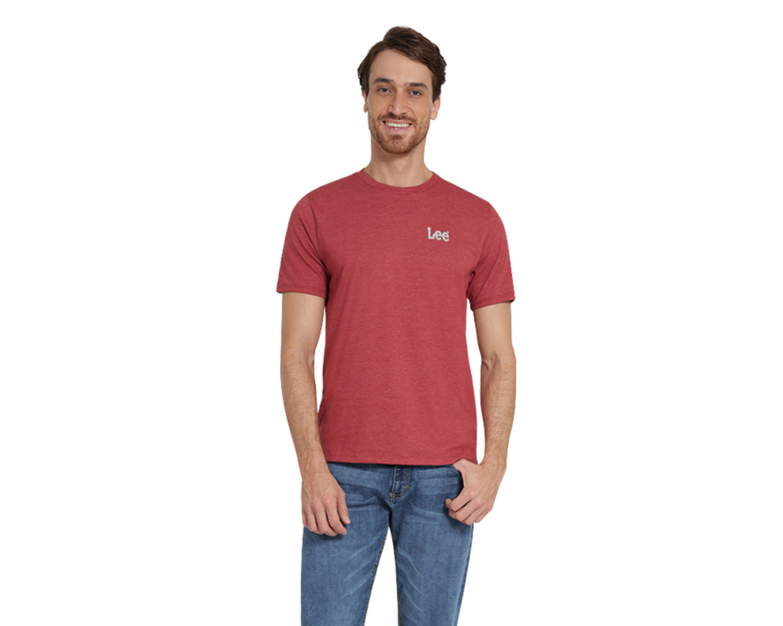 Foto 1 | Foto 1 | Playera de Cuello Redondo Roja Lee para Hombre