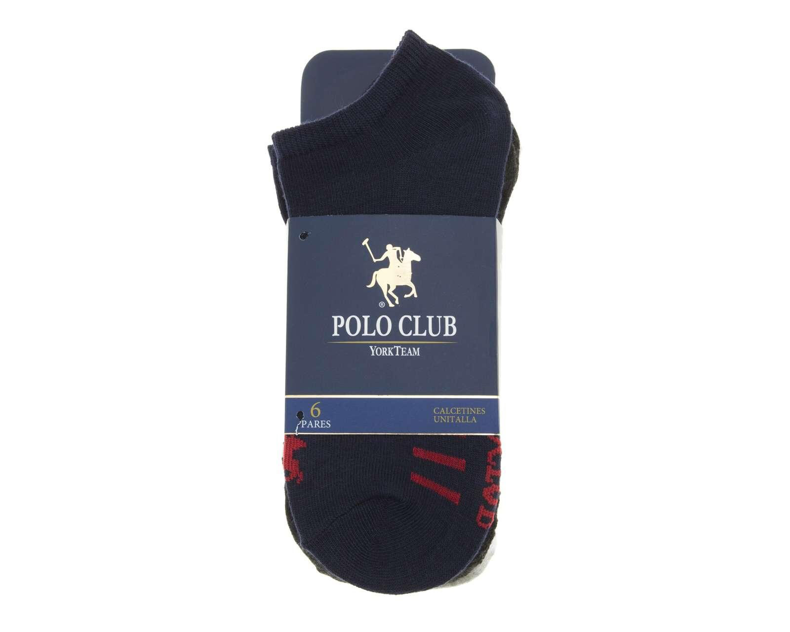 Foto 4 pulgar | Foto 3 | Calcetas Deportivas Tines York Team Polo Club para Hombre 6 Pares