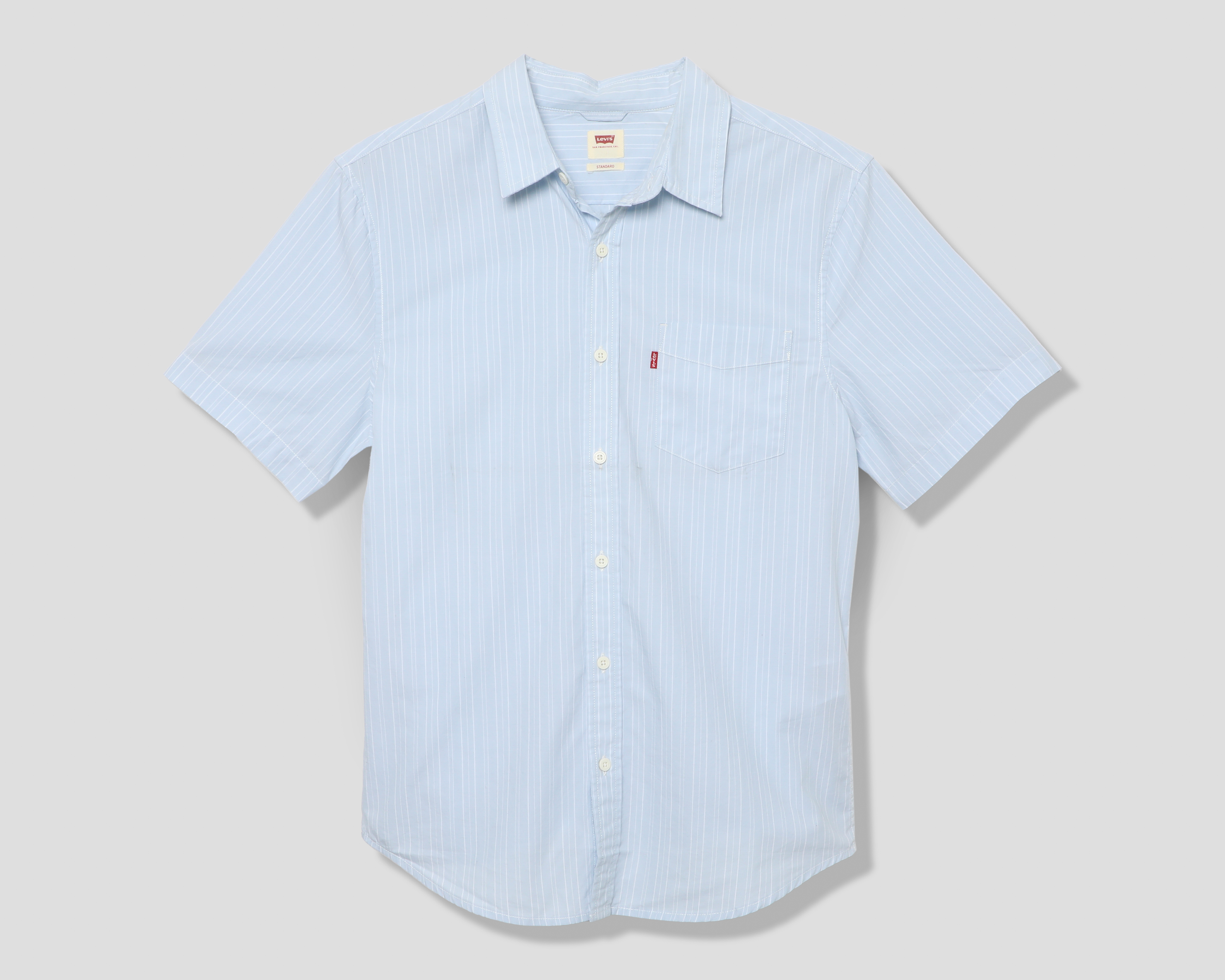 Camisa Casual de Algodón Levi's Regular Fit a Rayas para Hombre