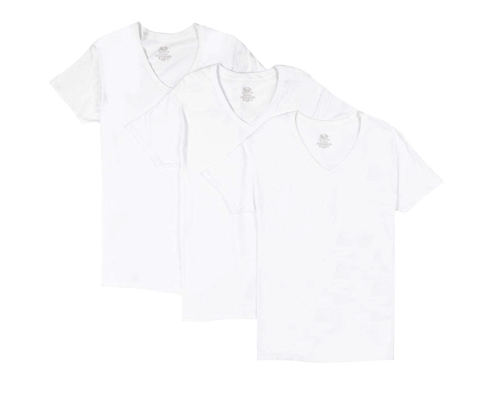 Playera Interior Cuello V Fruit of The Loom para Hombre 3 Piezas