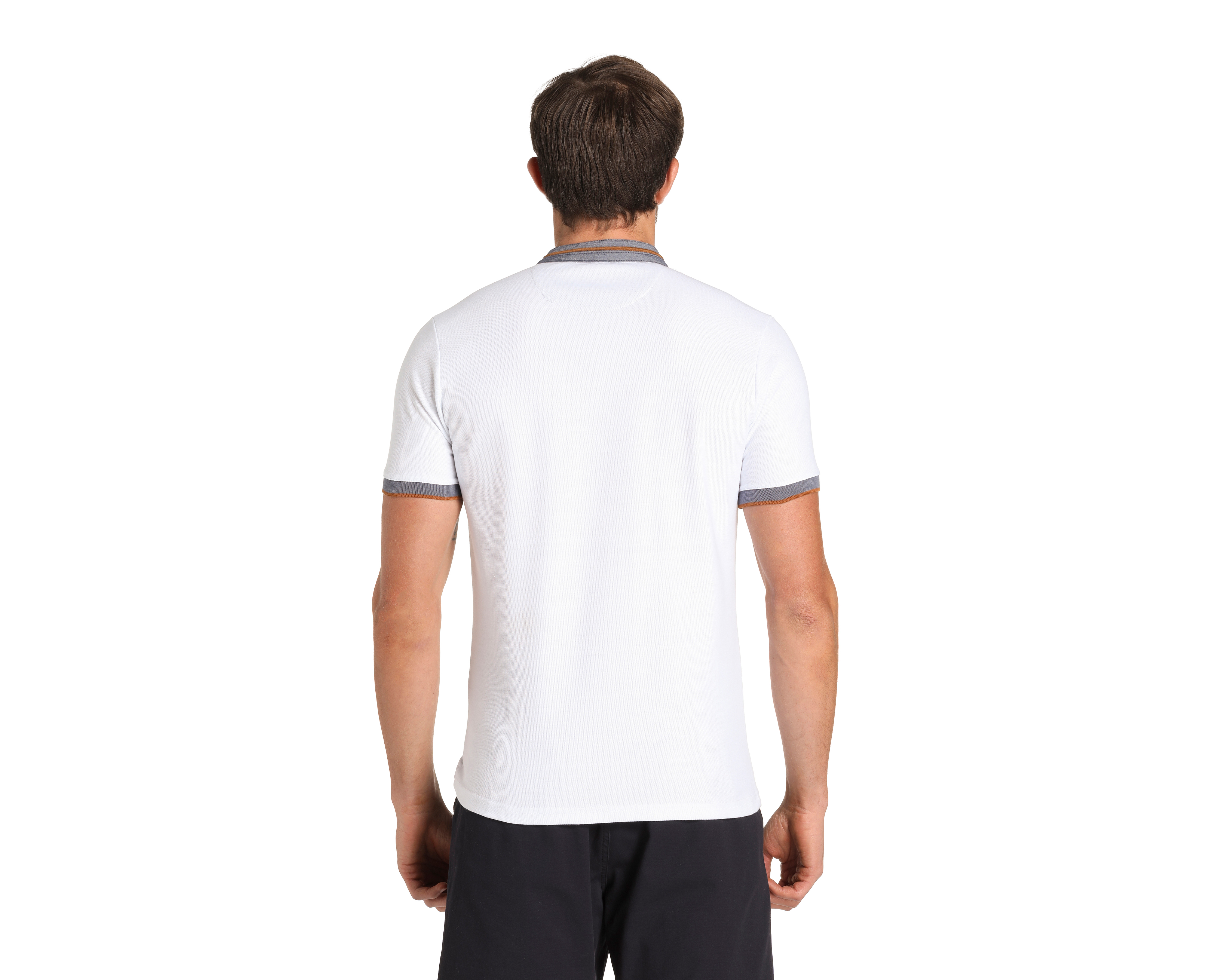 Foto 2 | Foto 2 | Playera Polo Refill Cuello Mao Blanca para Hombre