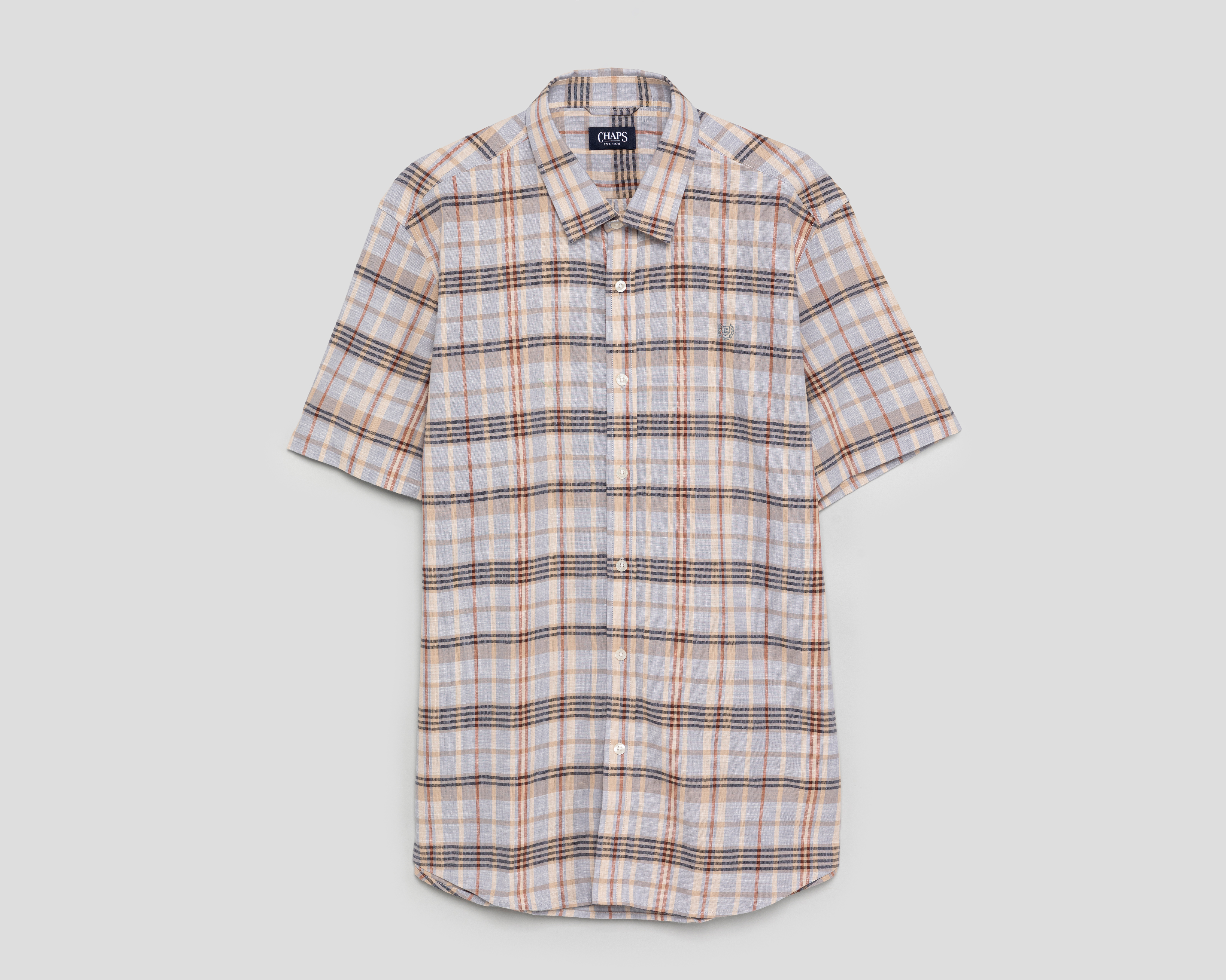 Camisa Casual de Algodón Chaps Regular a Cuadros para Hombre