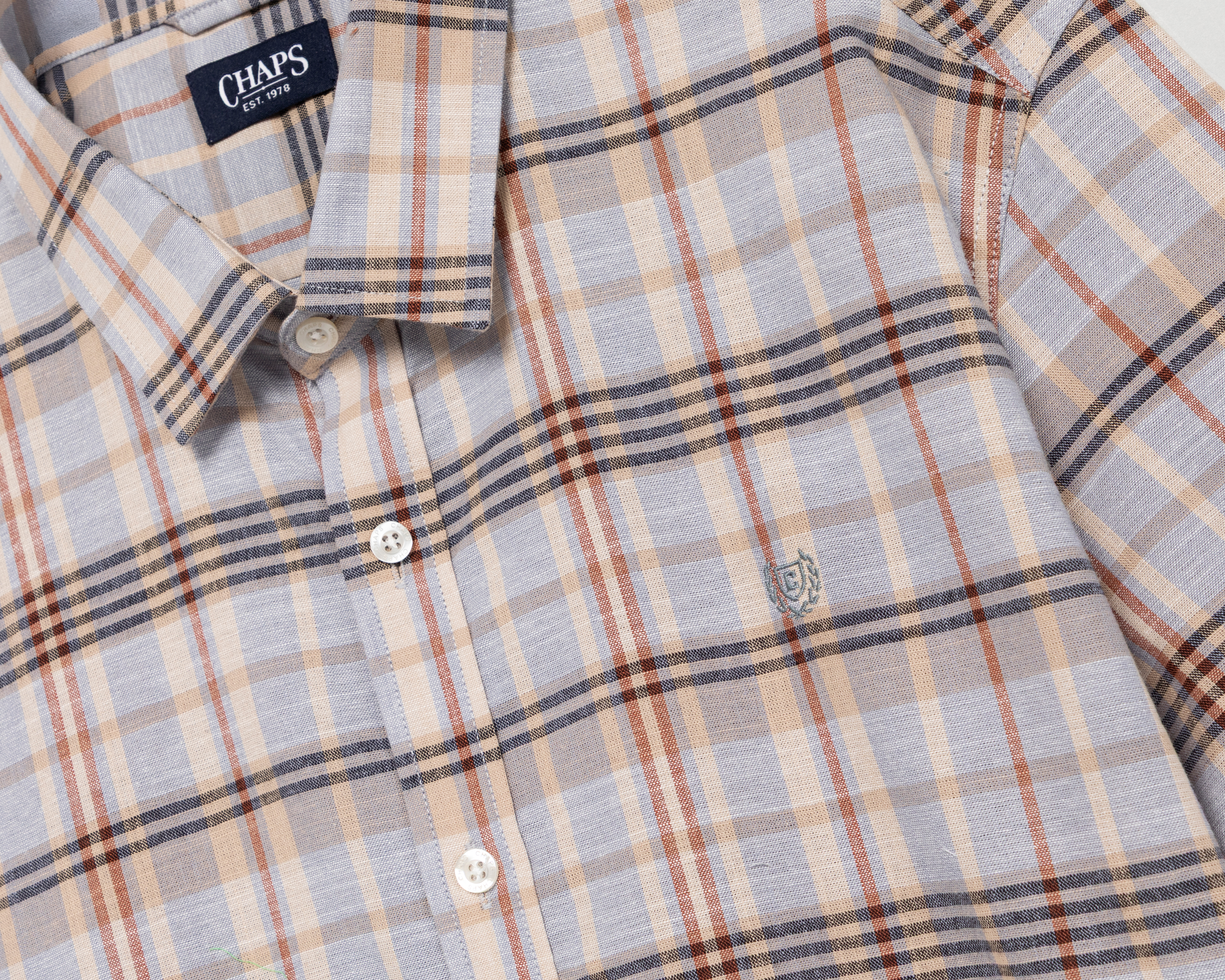 Foto 4 pulgar | Foto 3 | Camisa Casual de Algodón Chaps Regular a Cuadros para Hombre