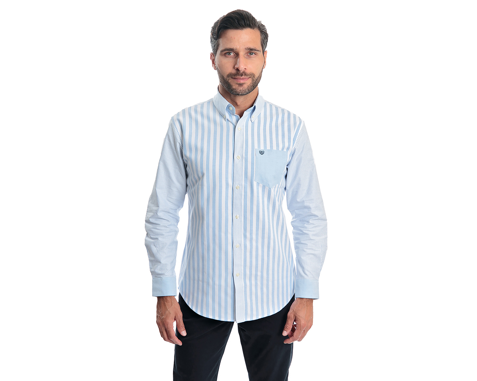Camisa Casual Chaps Regular Fit a Rayas para Hombre