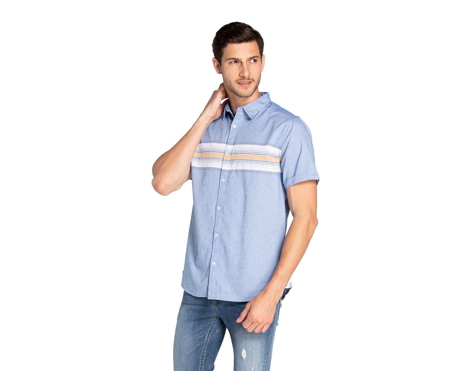 Foto 1 | Foto 1 | Camisa de Moda Porto Sur Regular Fit a Rayas