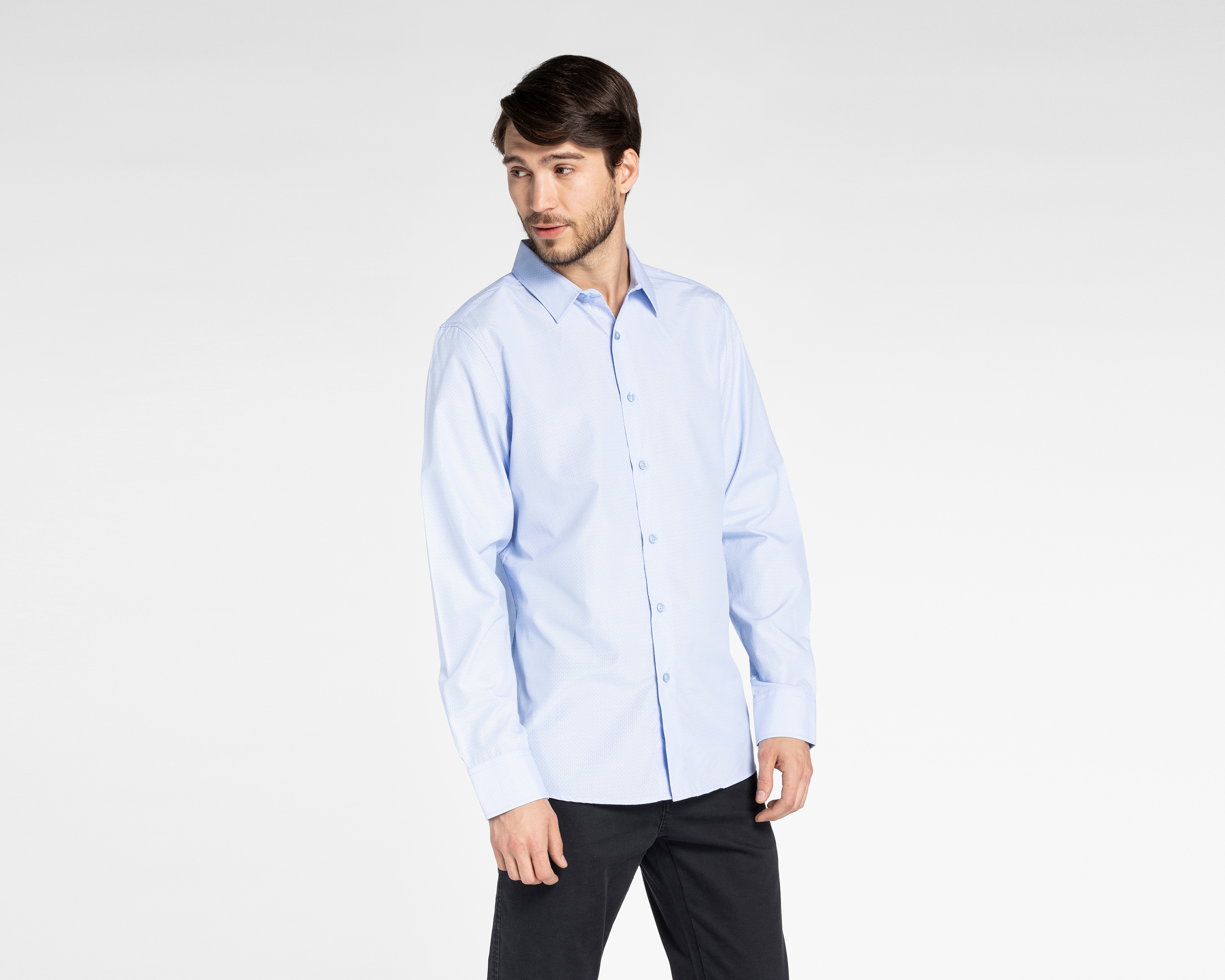 Camisa Casual Wall Street Reguar Fit con  Puntos