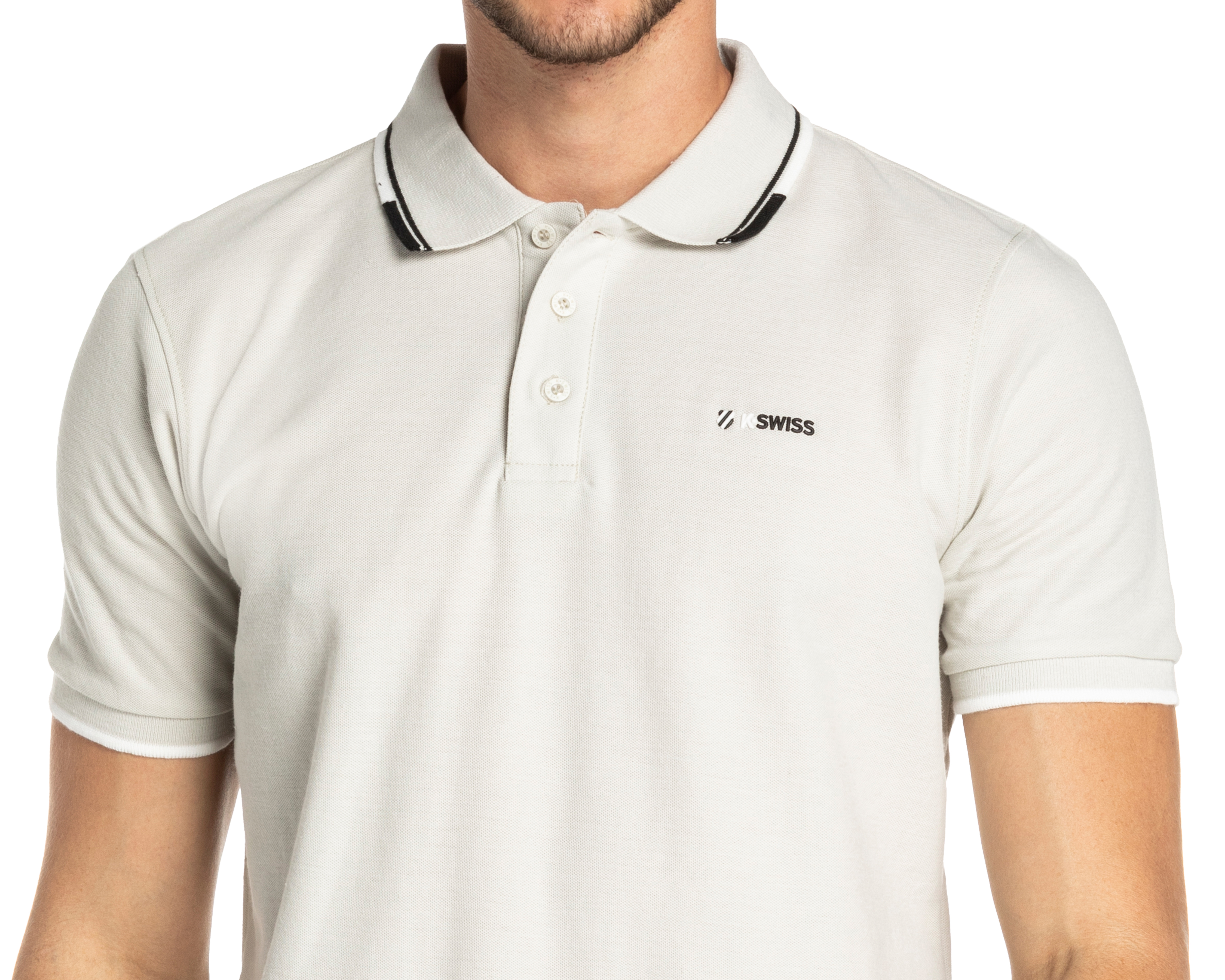 Foto 4 pulgar | Foto 3 | Playera Polo K-Swiss Beige para Hombre