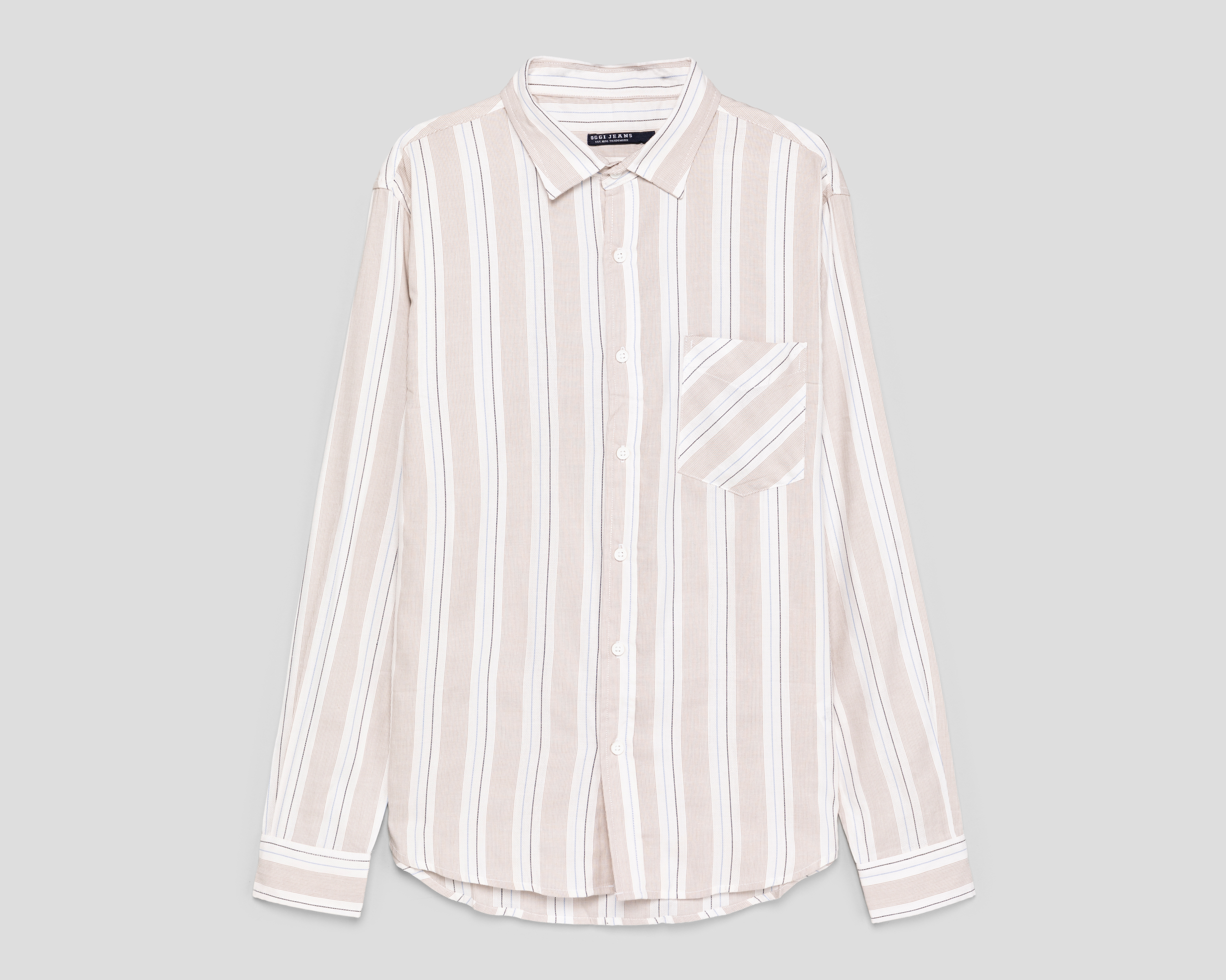 Foto 1 | Foto 1 | Camisa Casual Oggi Slim Fit a Rayas para Hombre