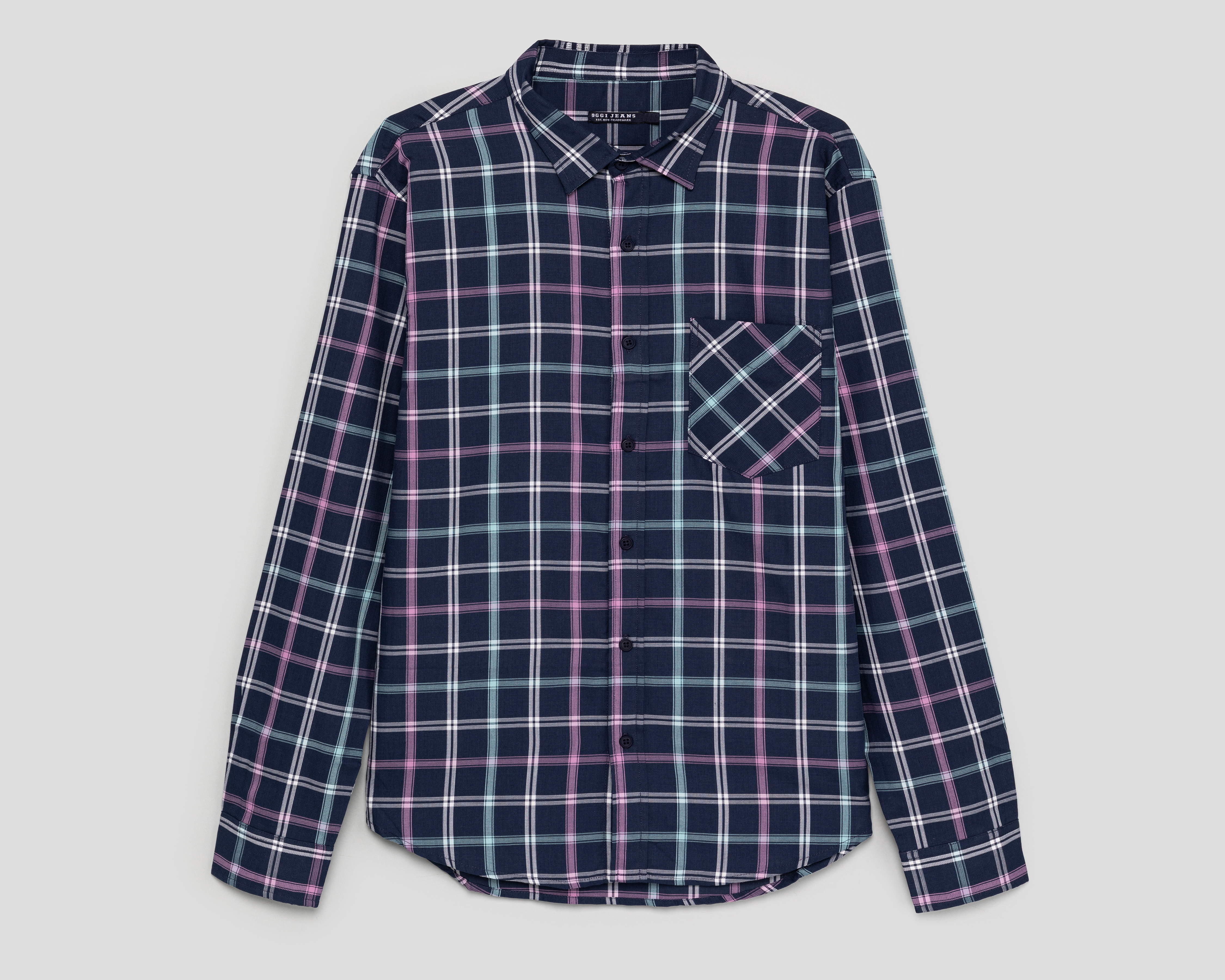 Camisa Casual Oggi Regular a Cuadros para Hombre