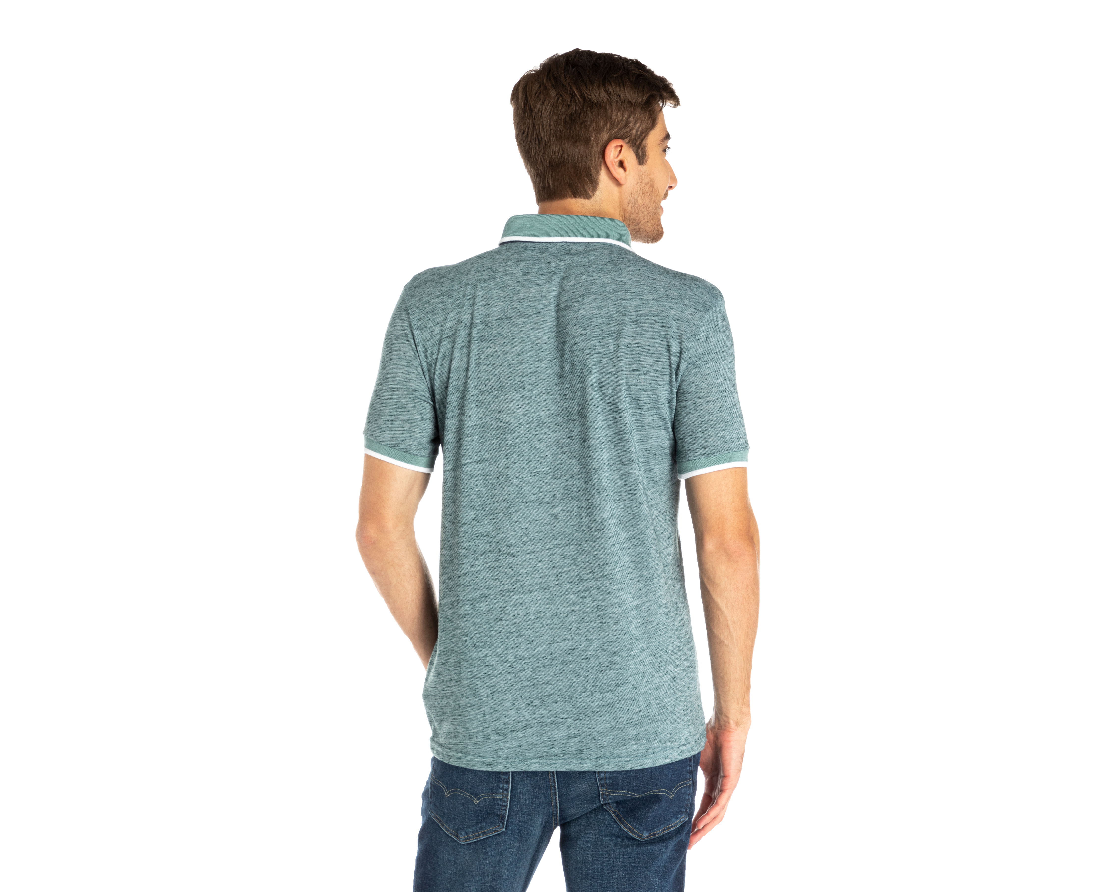 Foto 3 pulgar | Foto 2 | Playera Polo Refill Verde para Hombre