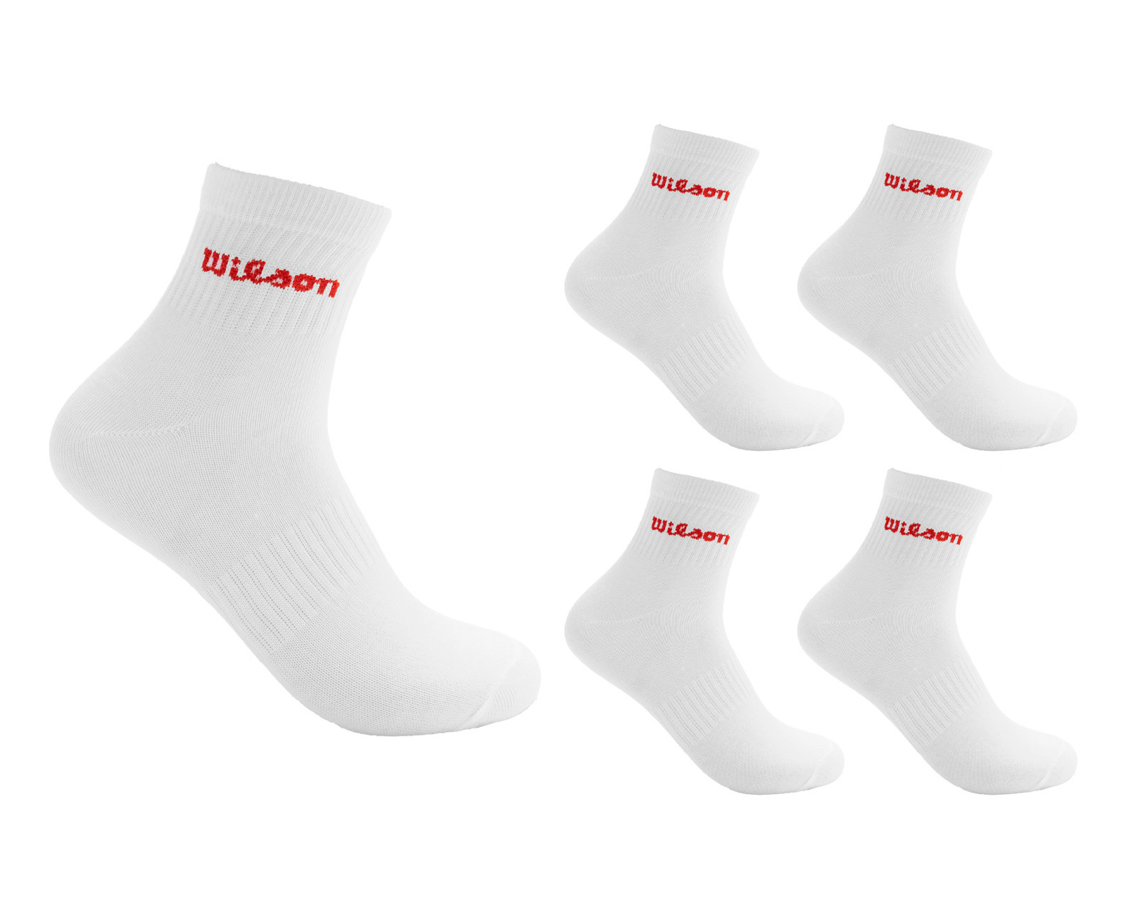 Calcetas Deportivas Cortas Wilson para Hombre 5 Pares