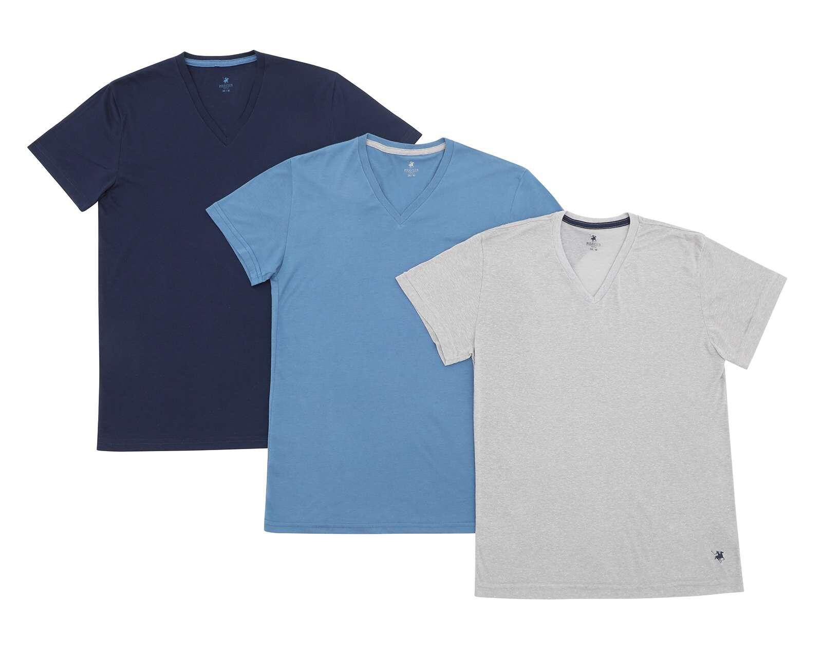 Playera Interior Cuello V York Team Polo Club 3 Piezas