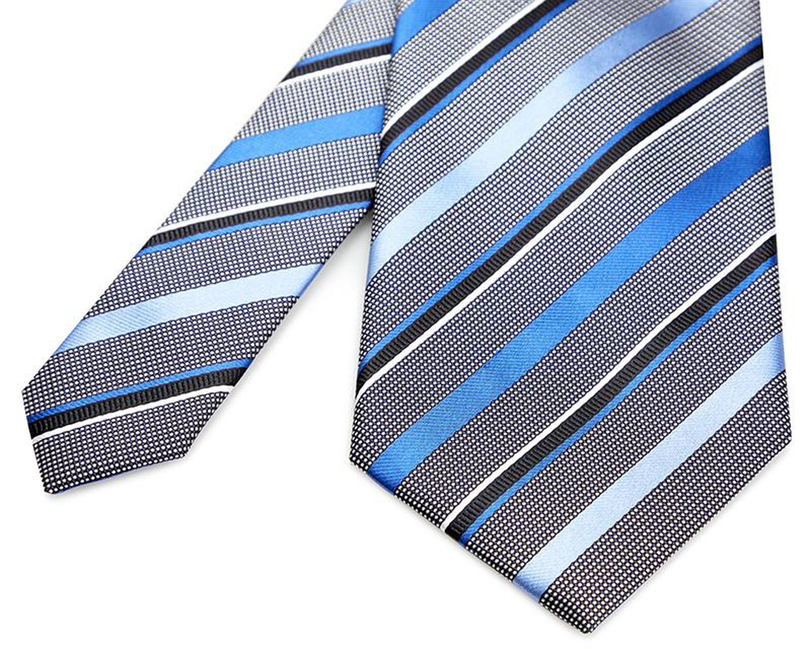 Foto 4 pulgar | Foto 3 | Corbata de Rayas Wall Street Plateada