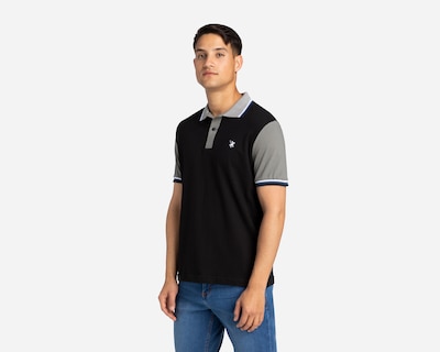 Foto 1 | Foto 1 | Playera Polo York Team Polo Club Negra con Gris para Hombre