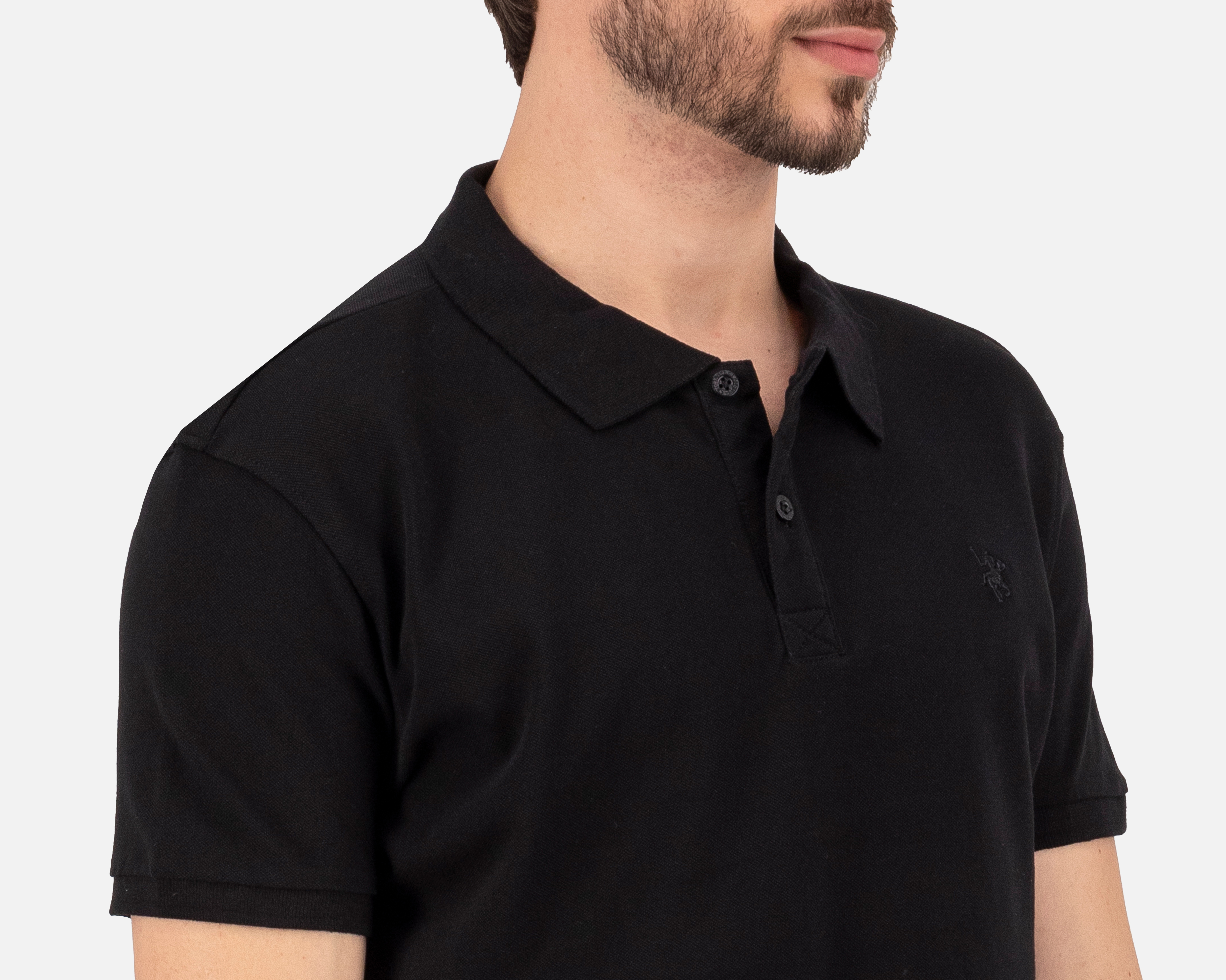 Foto 4 pulgar | Foto 3 | Playera Polo York Team Polo Club Negra para Hombre