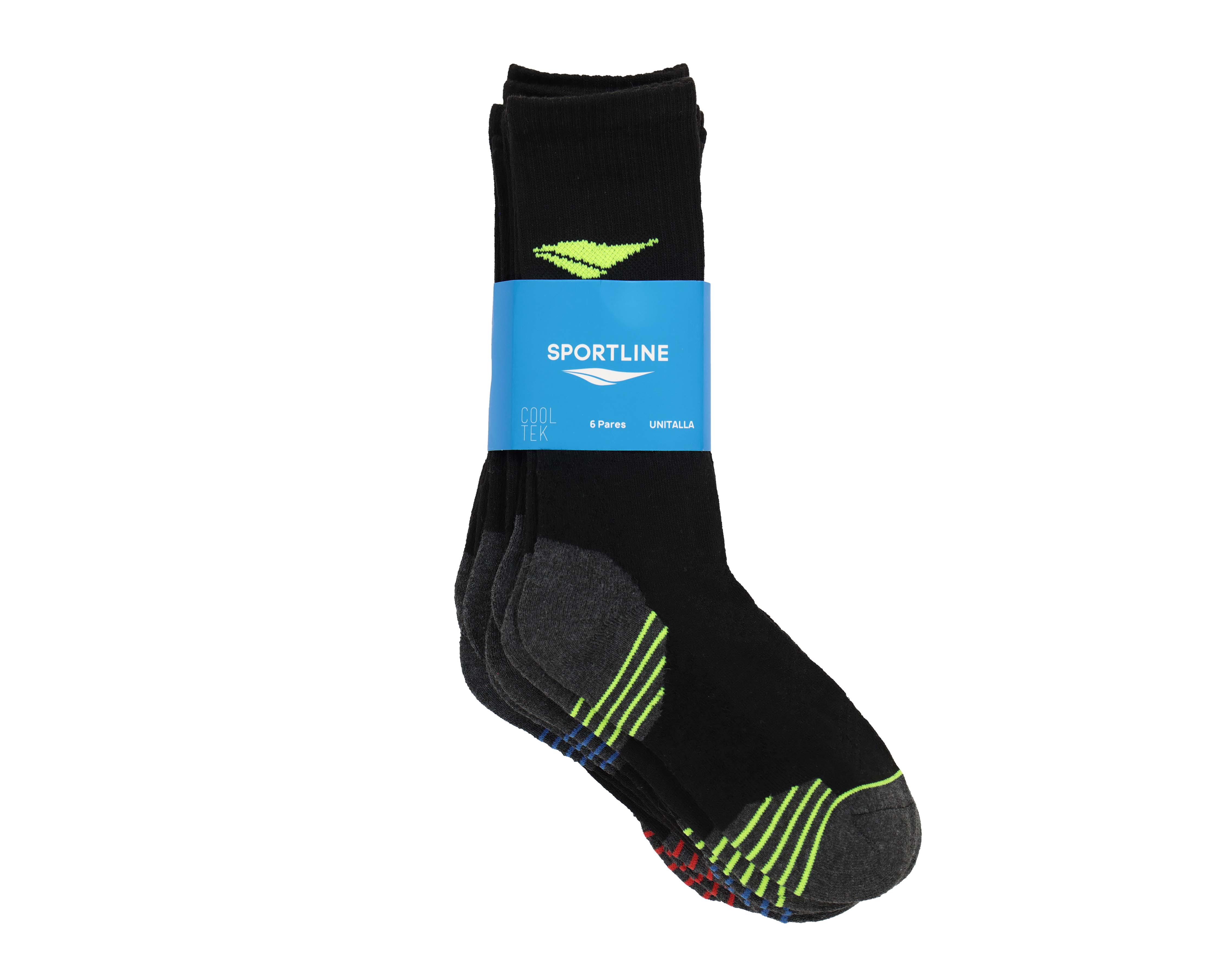 Foto 4 pulgar | Foto 3 | Calcetas Deportivas Sportline para Hombre 6 Pares