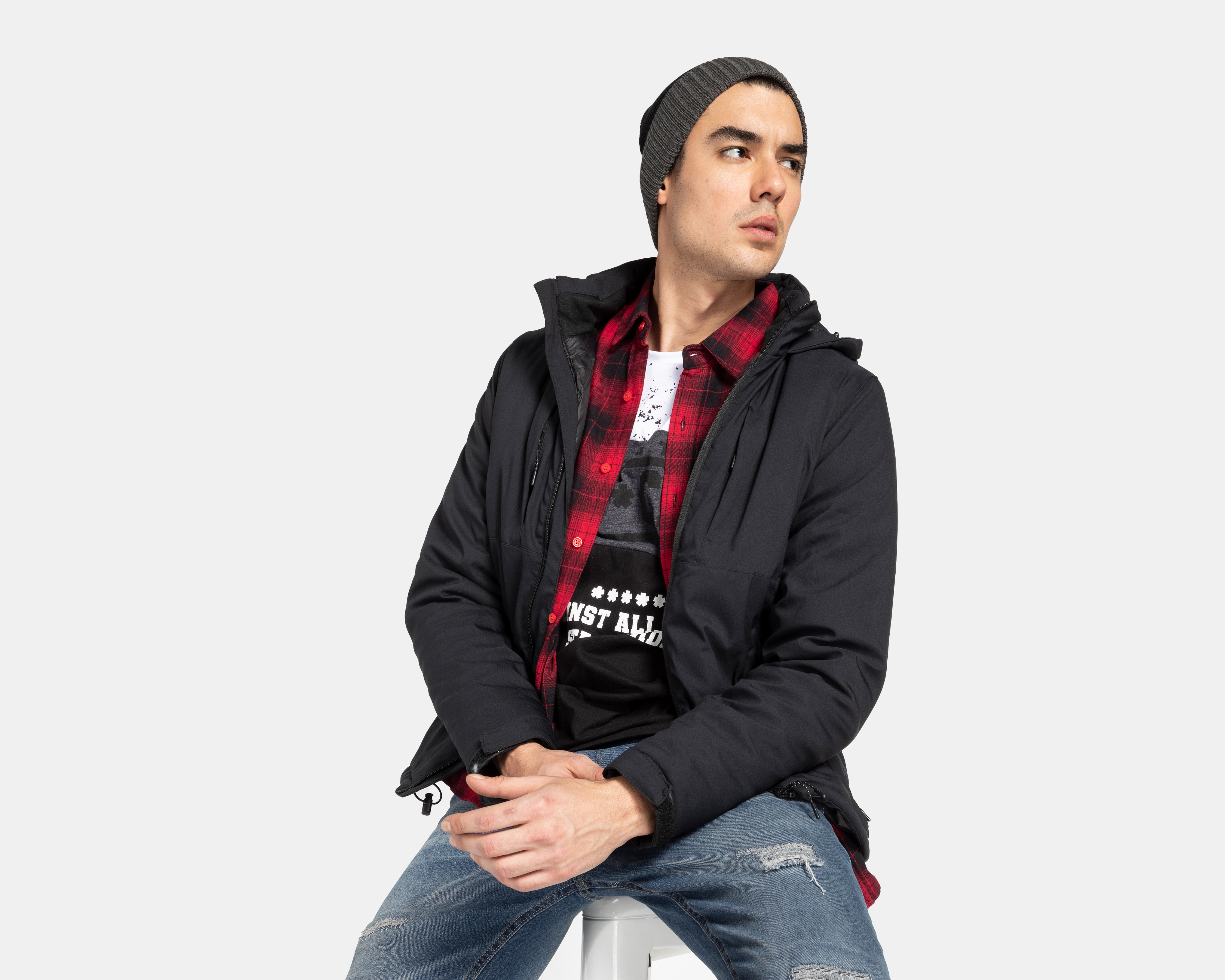 Foto 2 pulgar | Foto 1 | Chamarra Neo*City con Capucha