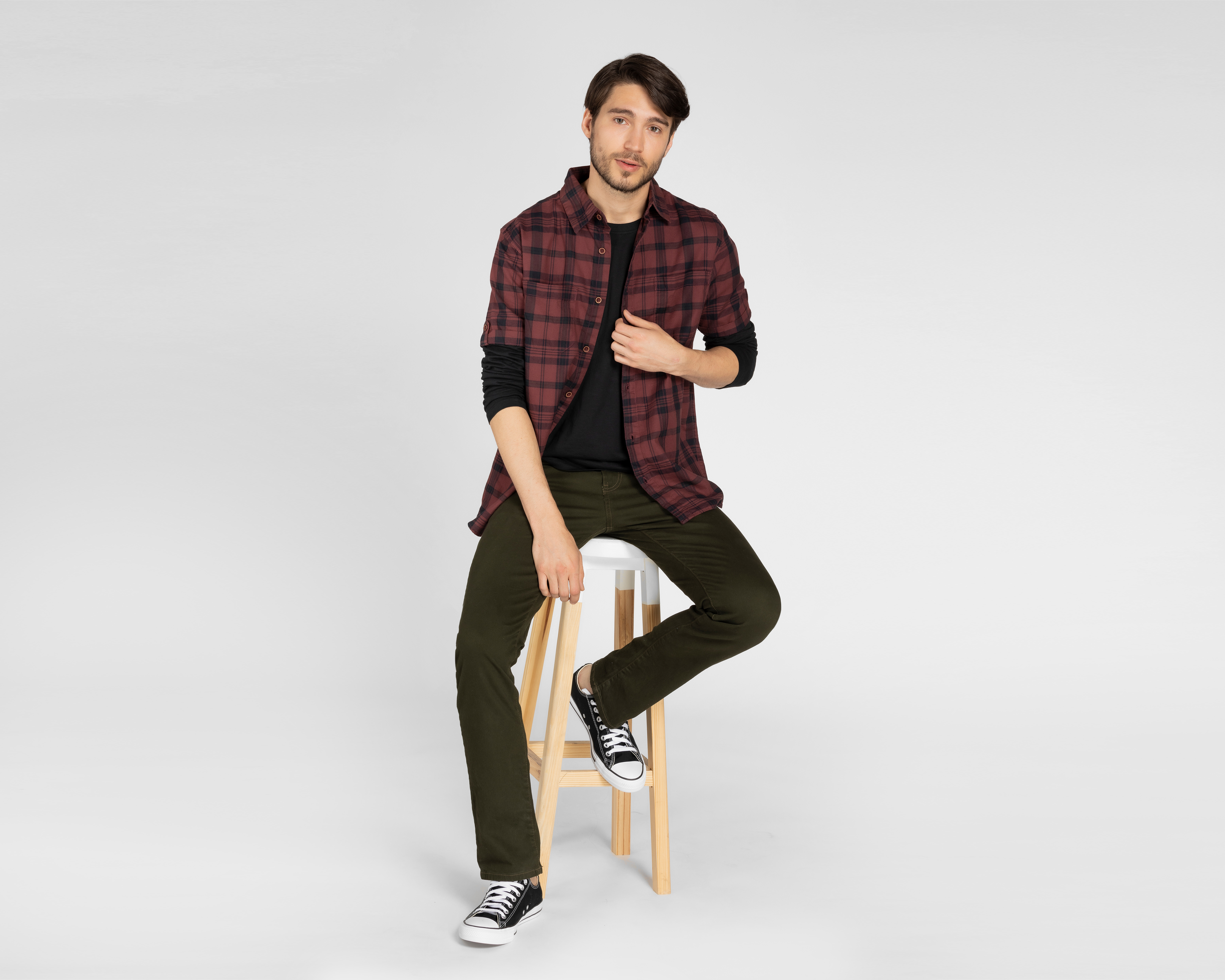 Foto 3 pulgar | Foto 2 | Camisa Refill Regular Fit a Cuadros
