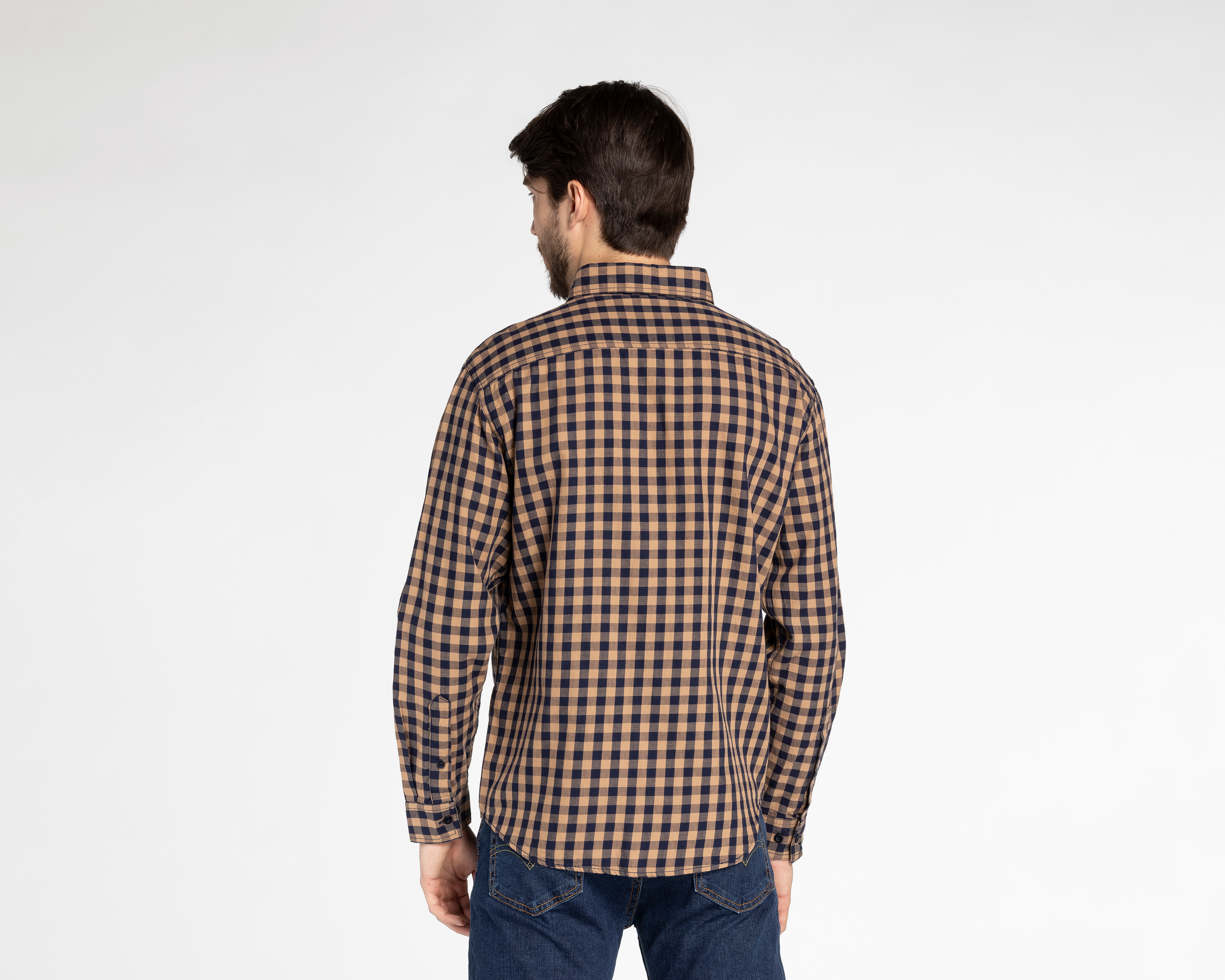 Foto 3 pulgar | Foto 2 | Camisa de Moda Porto Sur Regular Fit a Cuadros