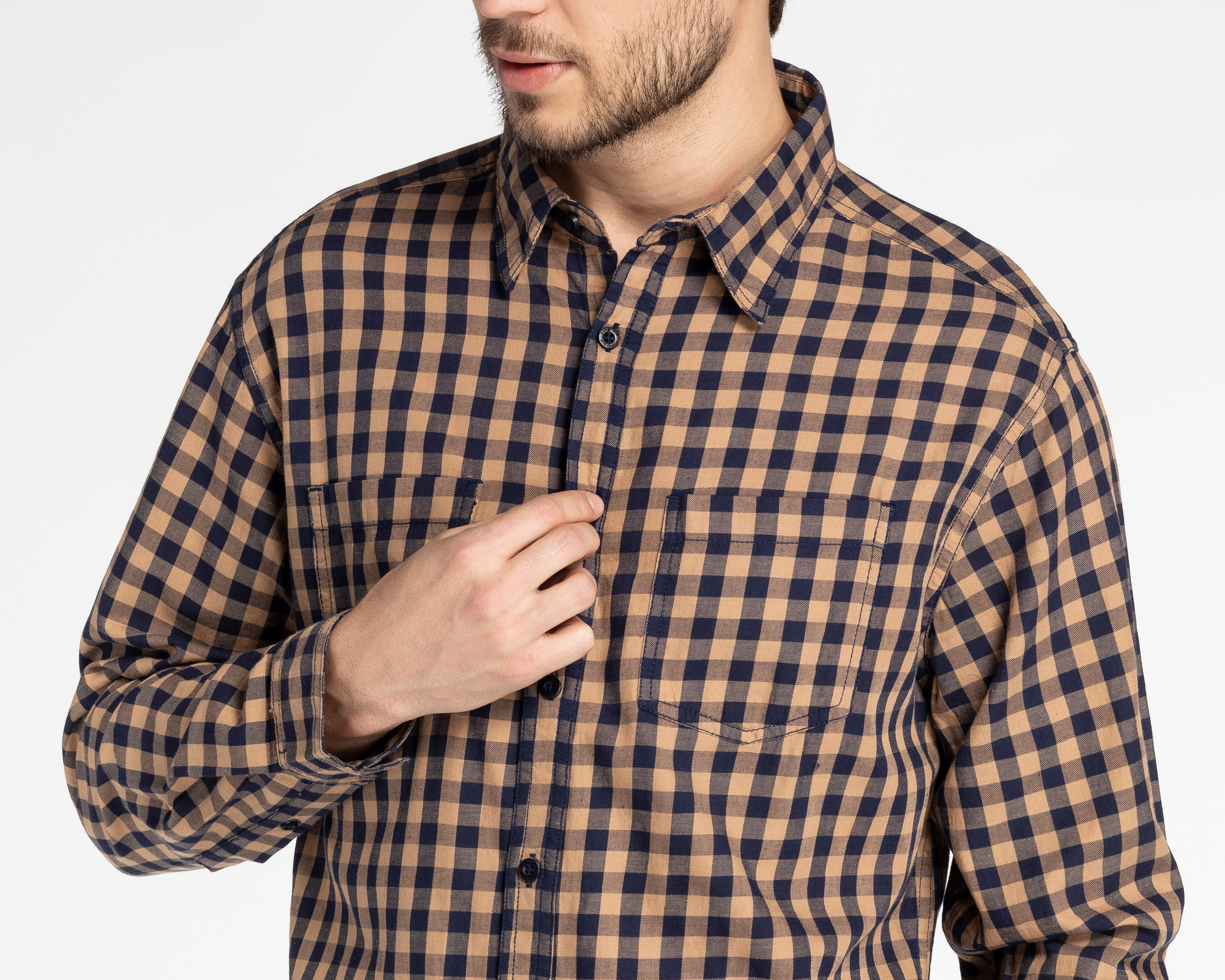 Foto 3 | Foto 3 | Camisa de Moda Porto Sur Regular Fit a Cuadros