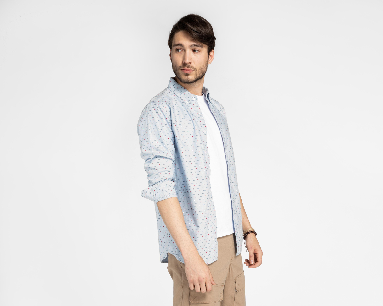 Camisa de Moda Refill Slim Fit con Miniprint