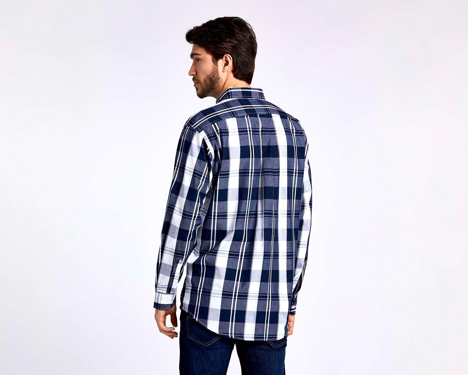 Foto 3 pulgar | Foto 2 | Camisa Casual Porto Sur Regular Fit a Cuadros