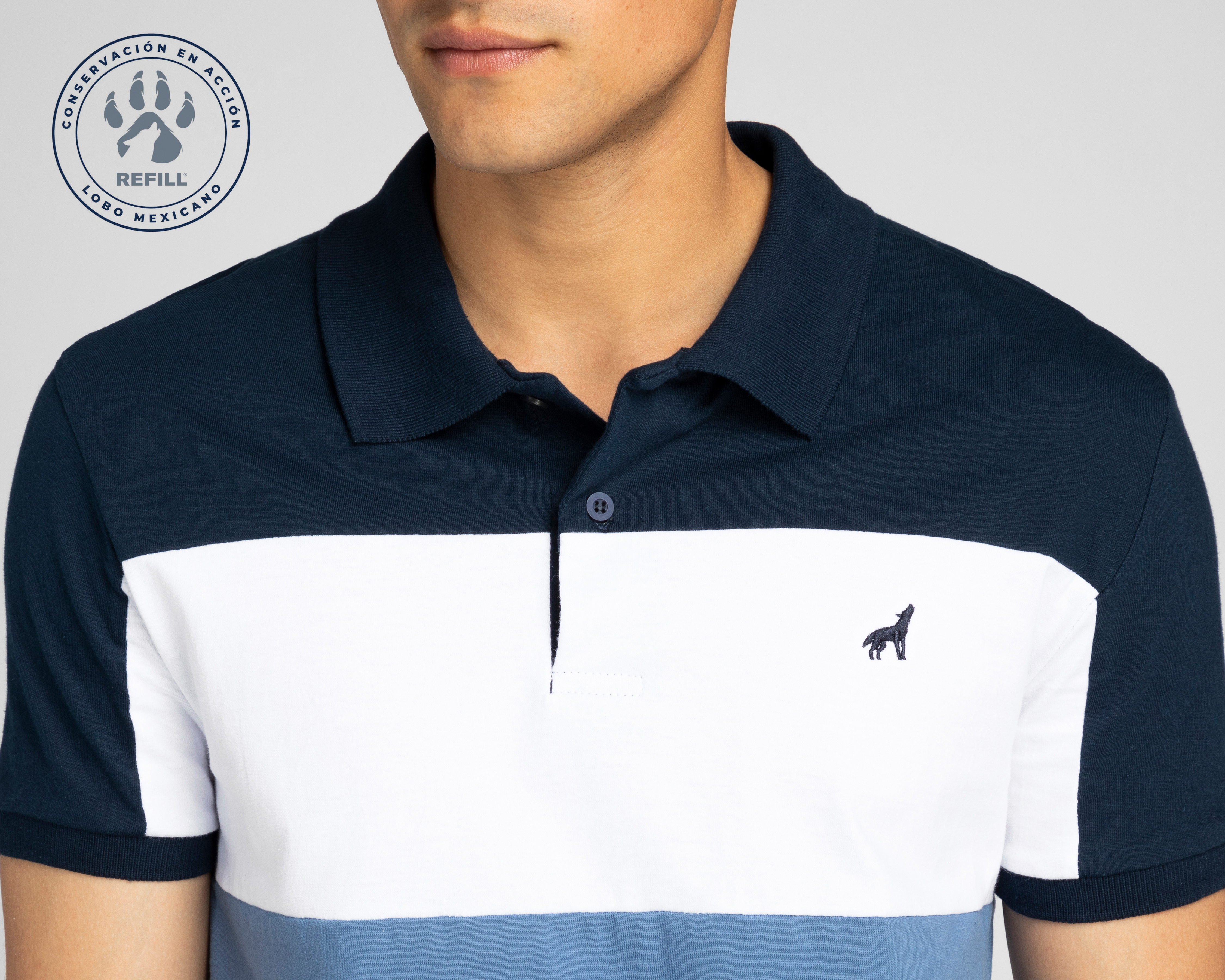 Foto 4 | Foto 4 | Playera Polo Refill Azul para Hombre
