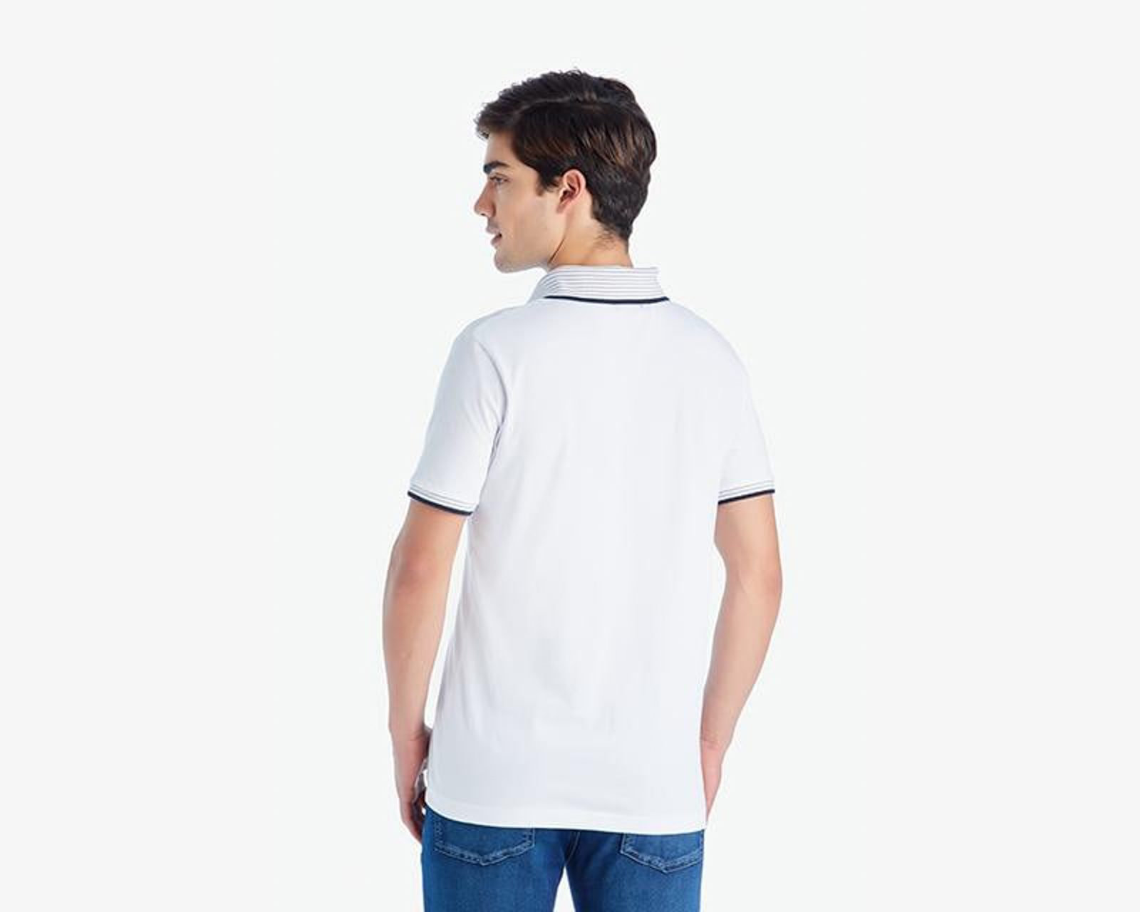 Foto 3 pulgar | Foto 2 | Playera Polo Refill Blanca para Hombre